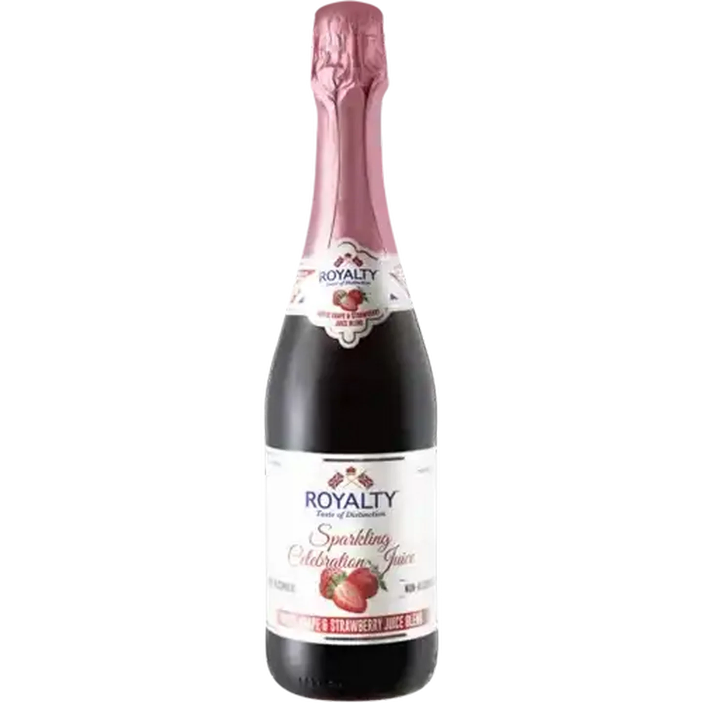 Image of Royalty White Grape & Strawberry Flavoured Non-Alcoholic Sparkling Juice Bottle 750ml