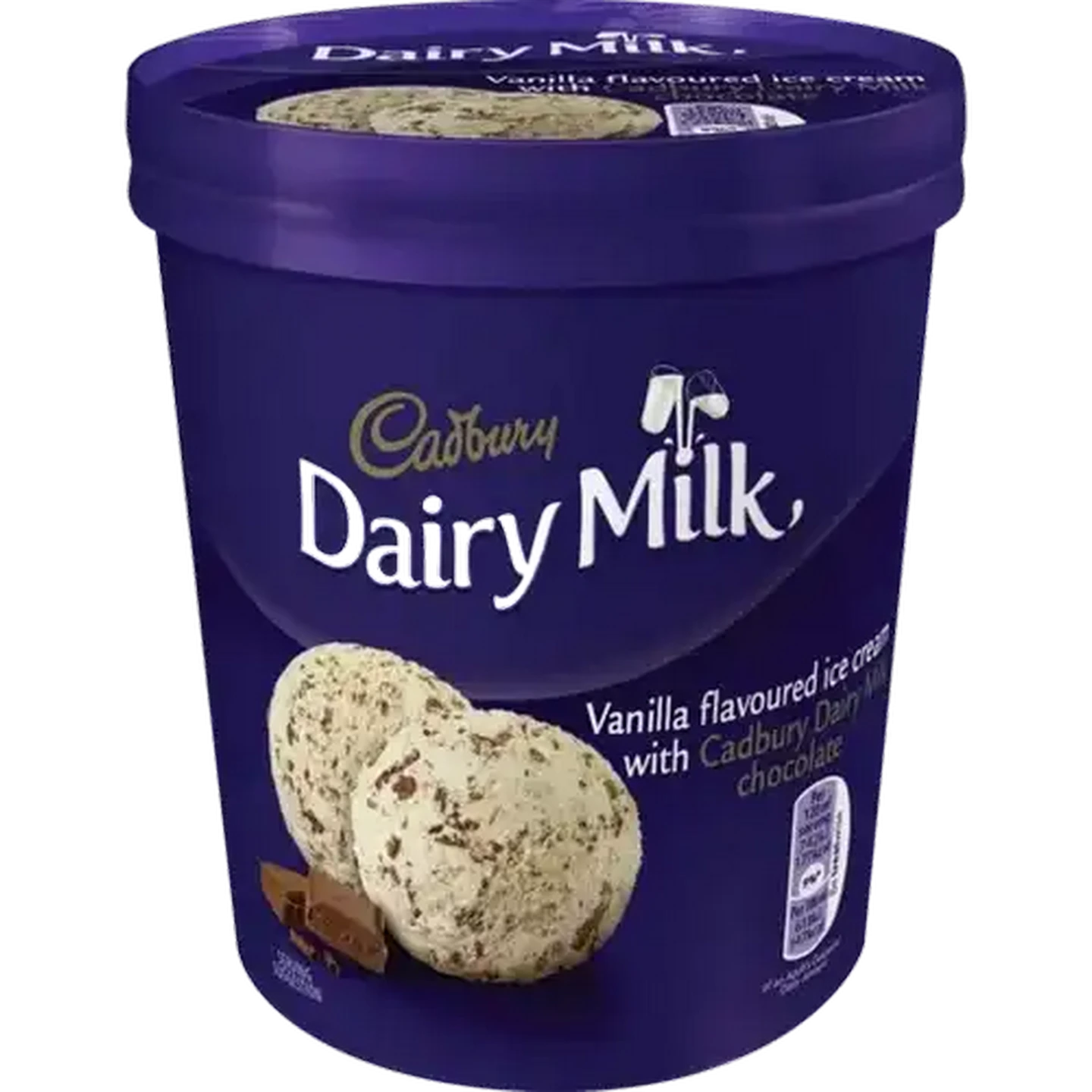 Image of Cadbury Dairy Milk Vanilla Flavoured Ice Cream Tub 480ml