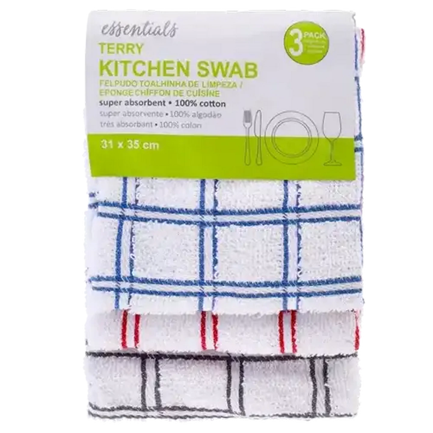 Checkers Sixty60 | Essentials Zorra Kitchen Swabs 3-Pack (Colour