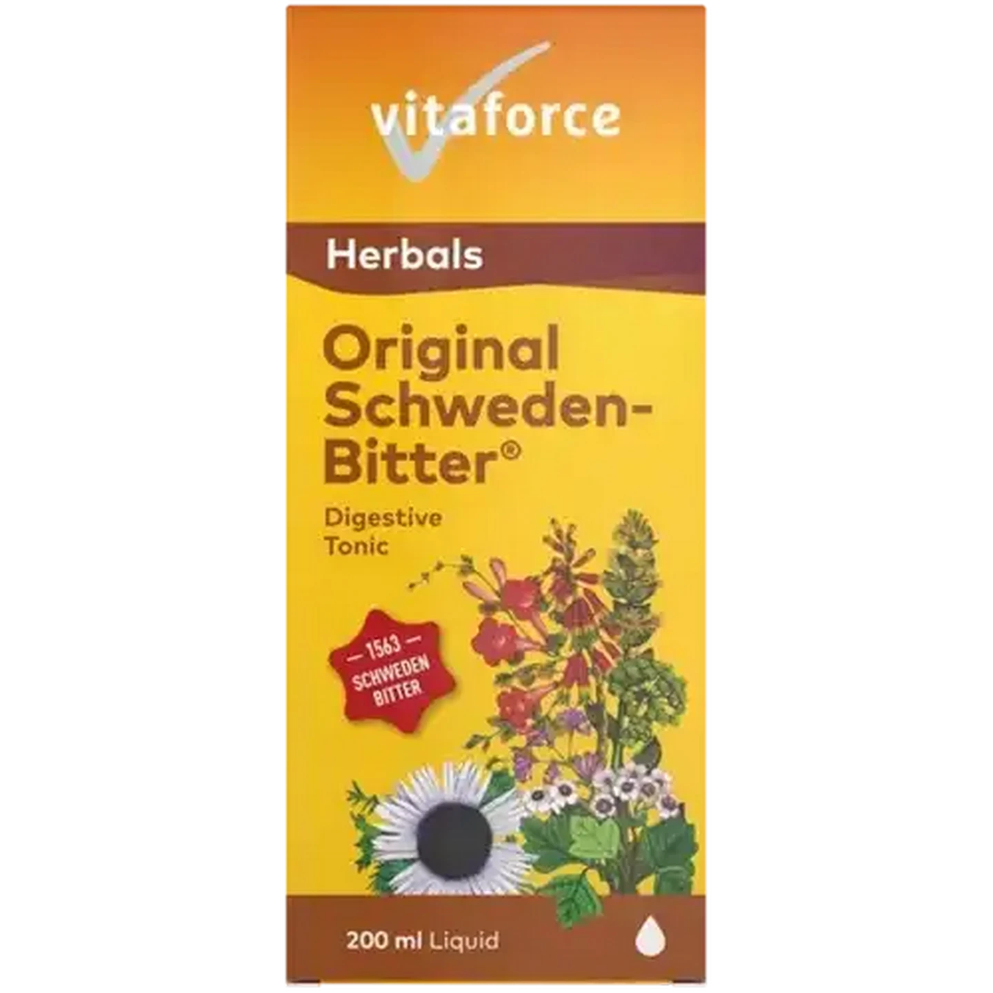 Image of Vitaforce Original Schweden Bitter Digestive Tonic Bottle 200ml