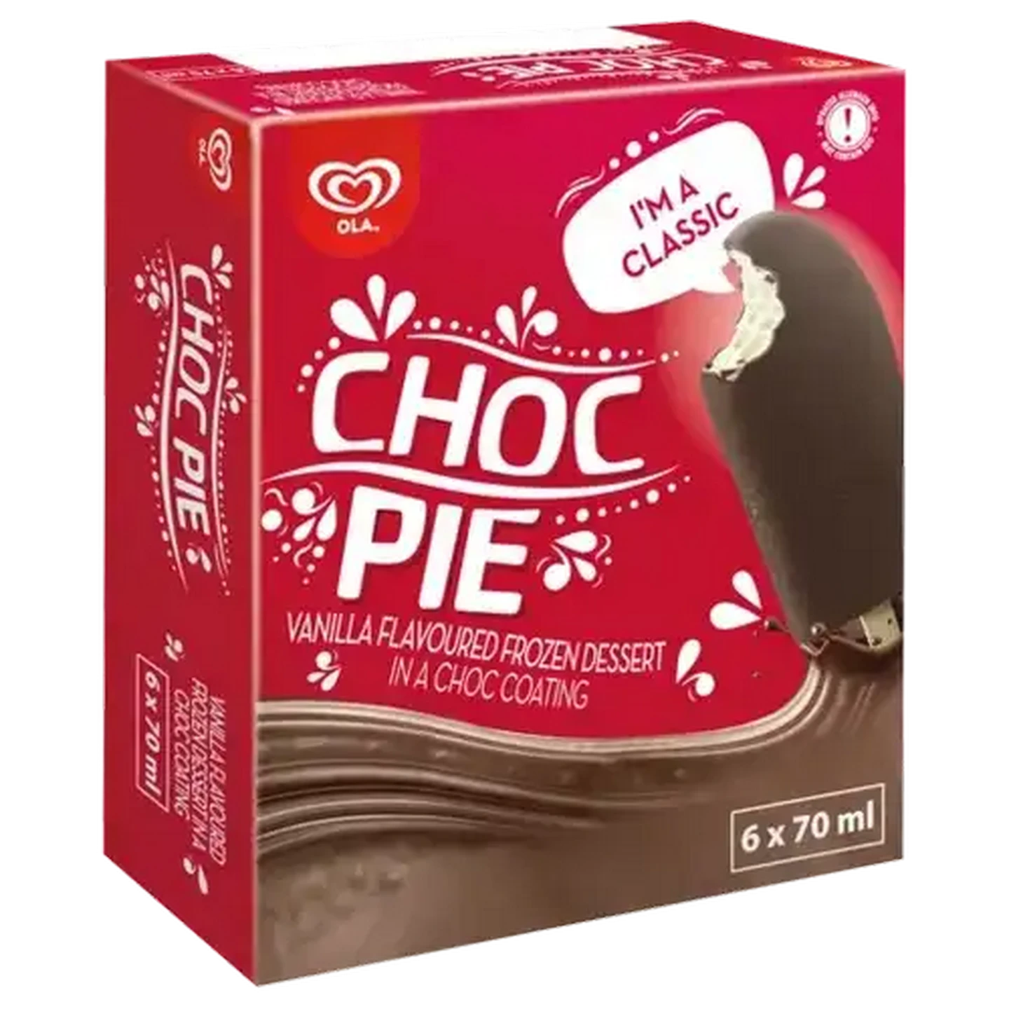 Image of Ola Choc Pies Ice Cream 6 x 70ml