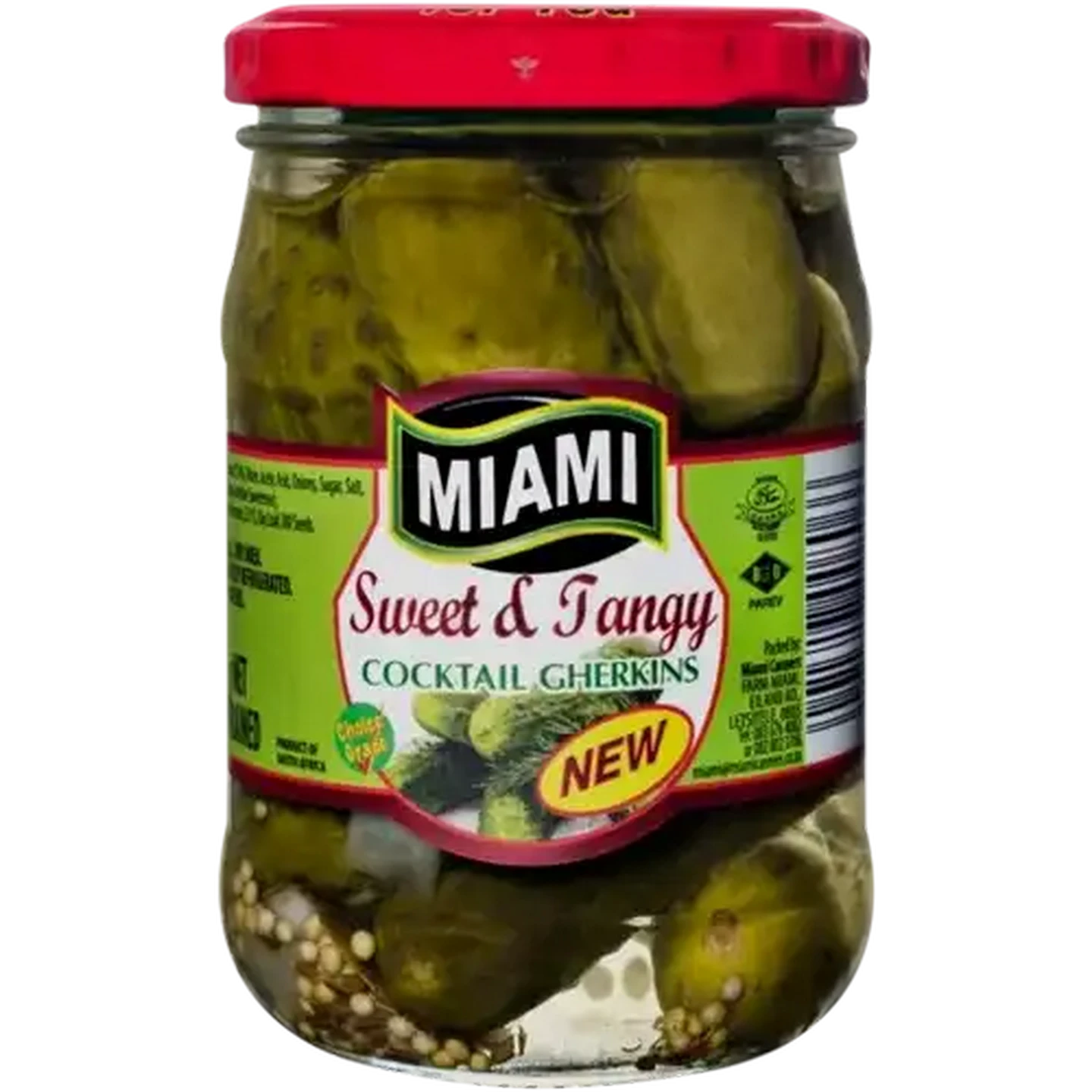 Image of Miami Sweet & Tangy Cocktail Gherkins Jar 265g