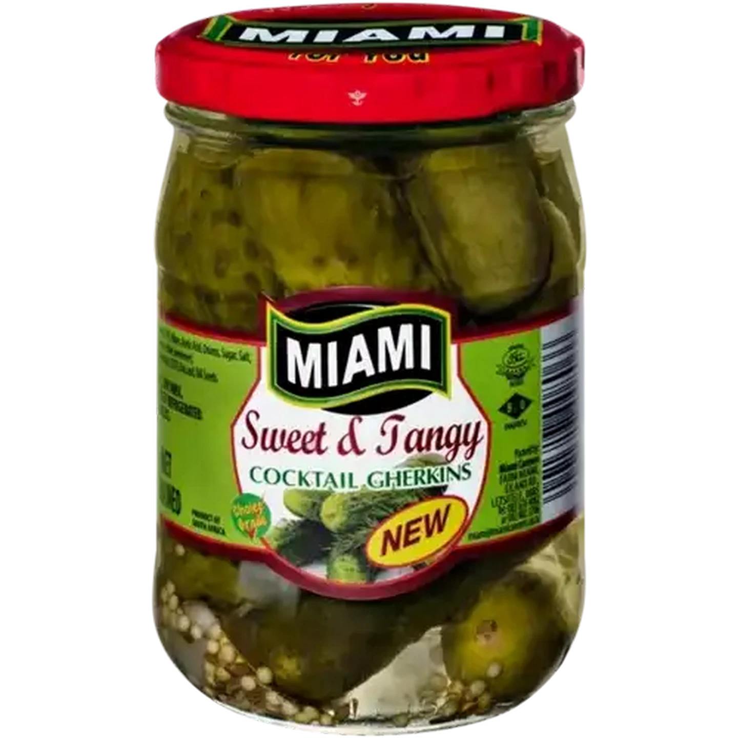 Image of Miami Sweet & Tangy Cocktail Gherkins Jar 265g
