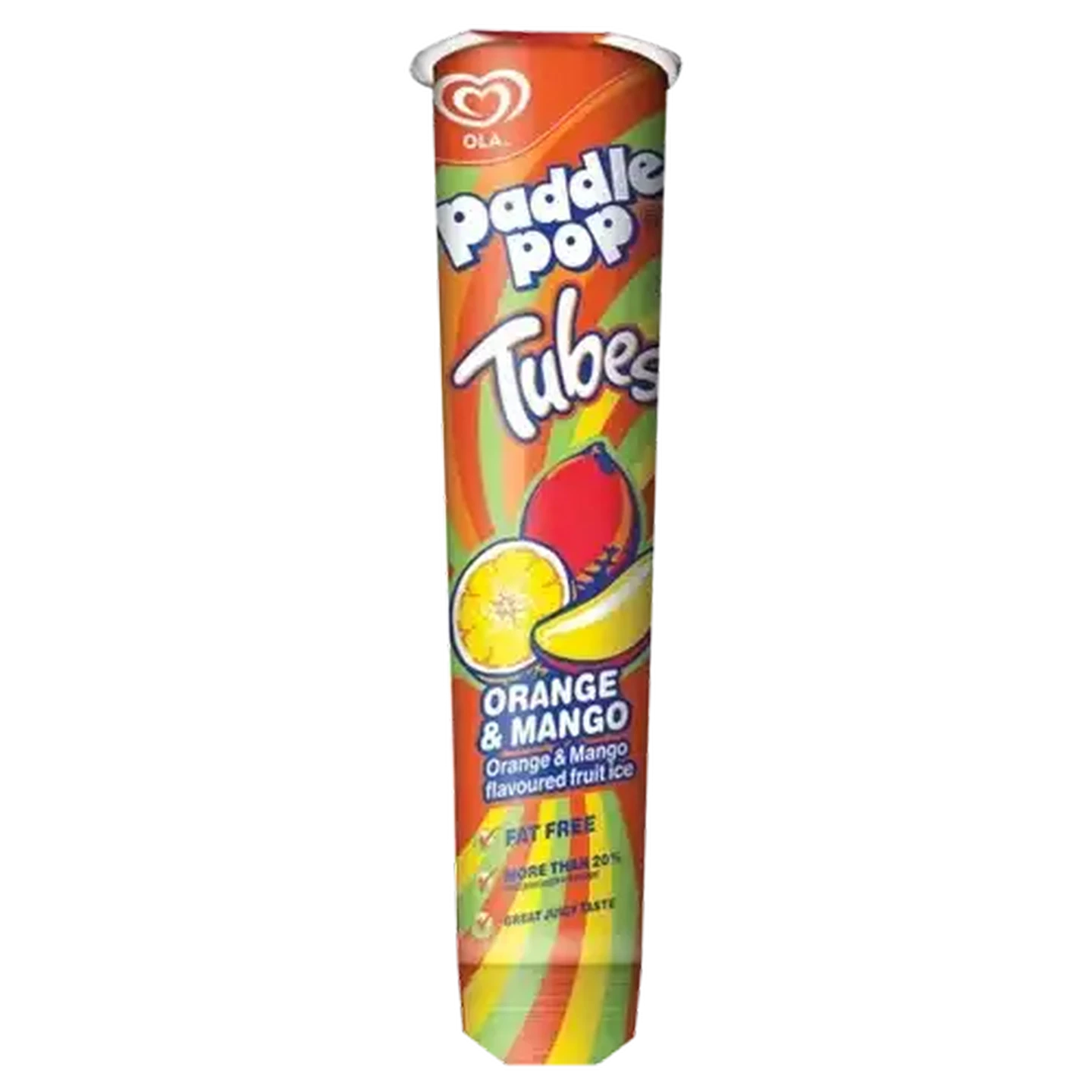 Image of Ola Paddle Pop Orange & Mango Flavoured Fruit Ice Tube 90ml