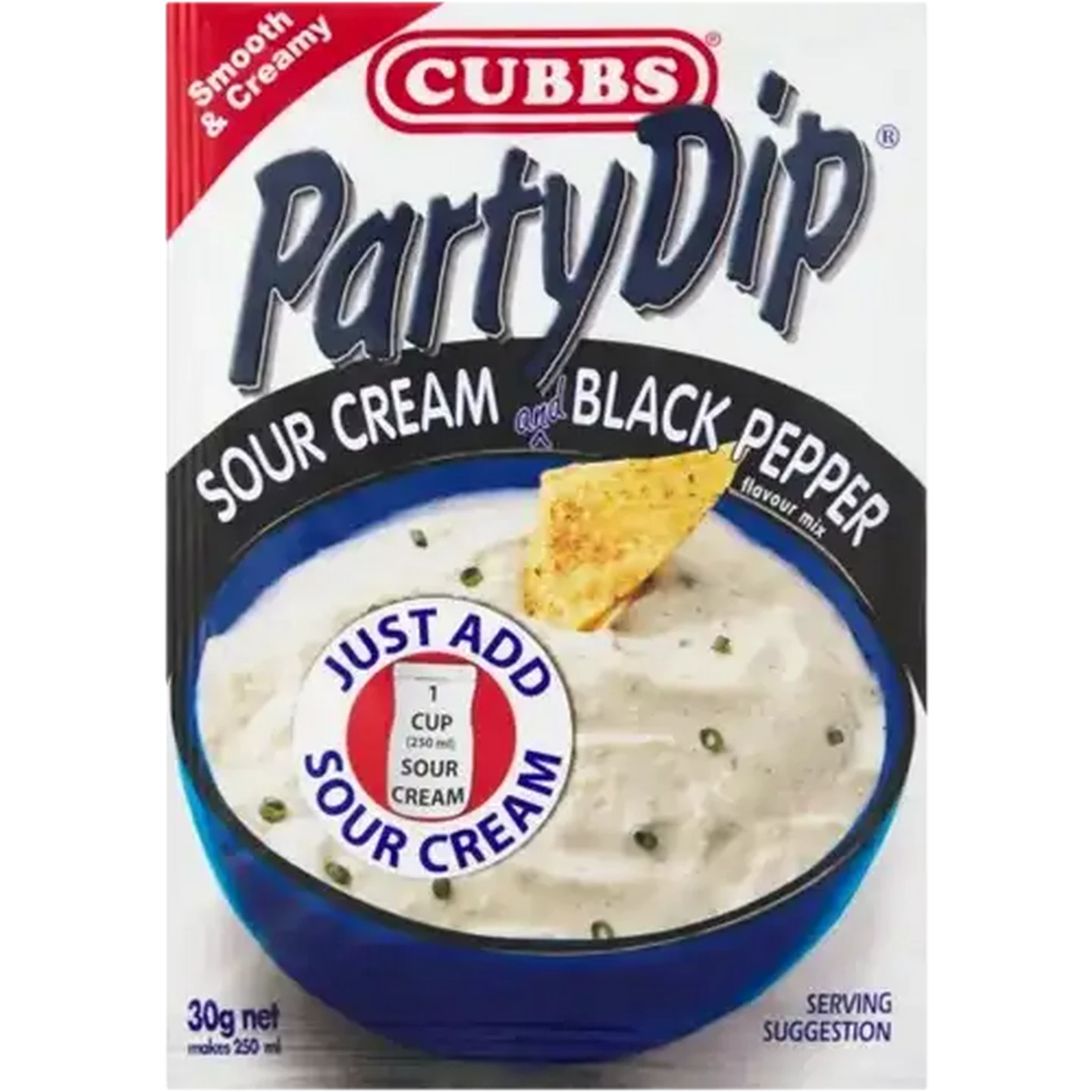 Image of Cubbs Party Dip Sour Cream & Black Pepper Flavour Mix 30g