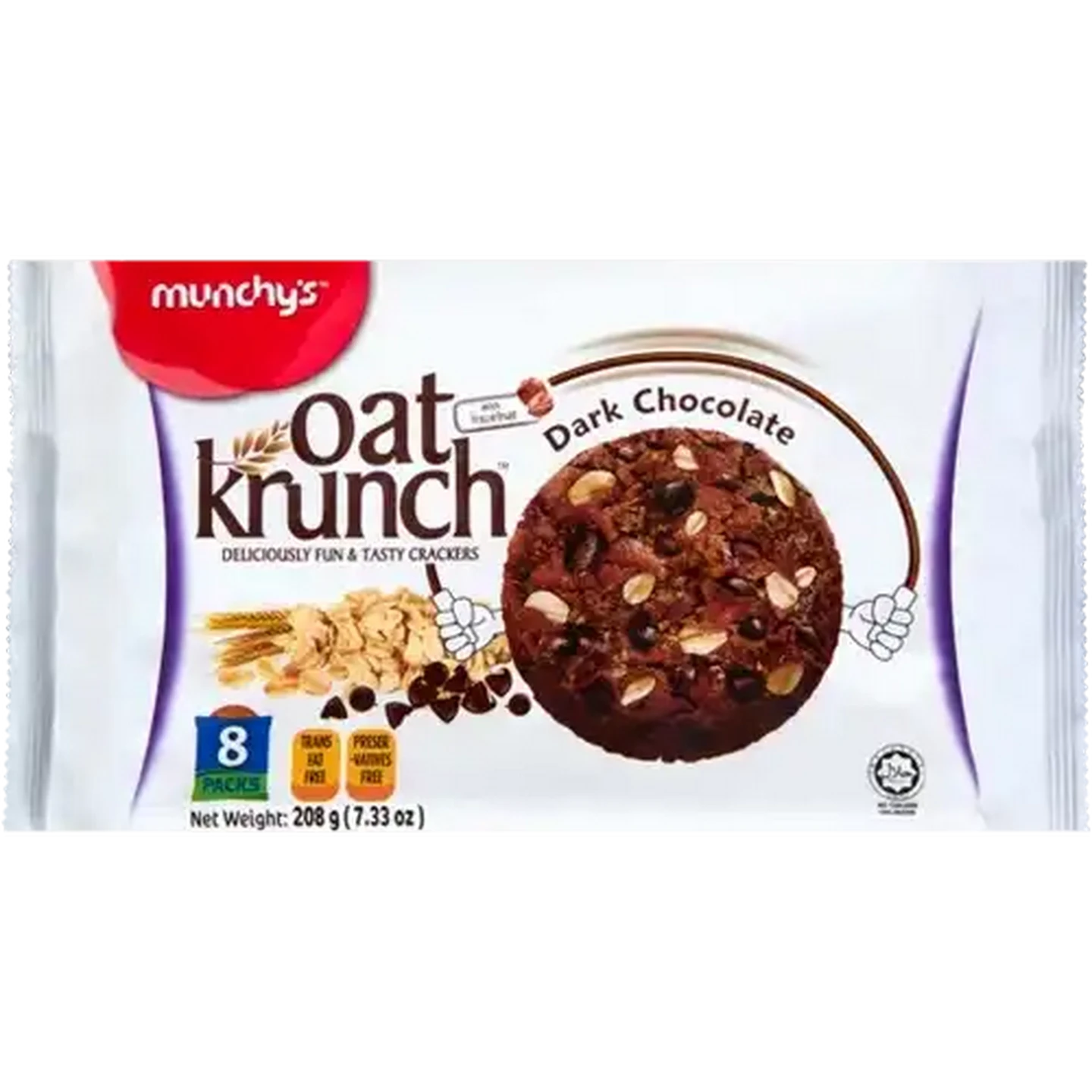 Image of Munchy's Dark Chocolate Oat Krunch Crackers 208g