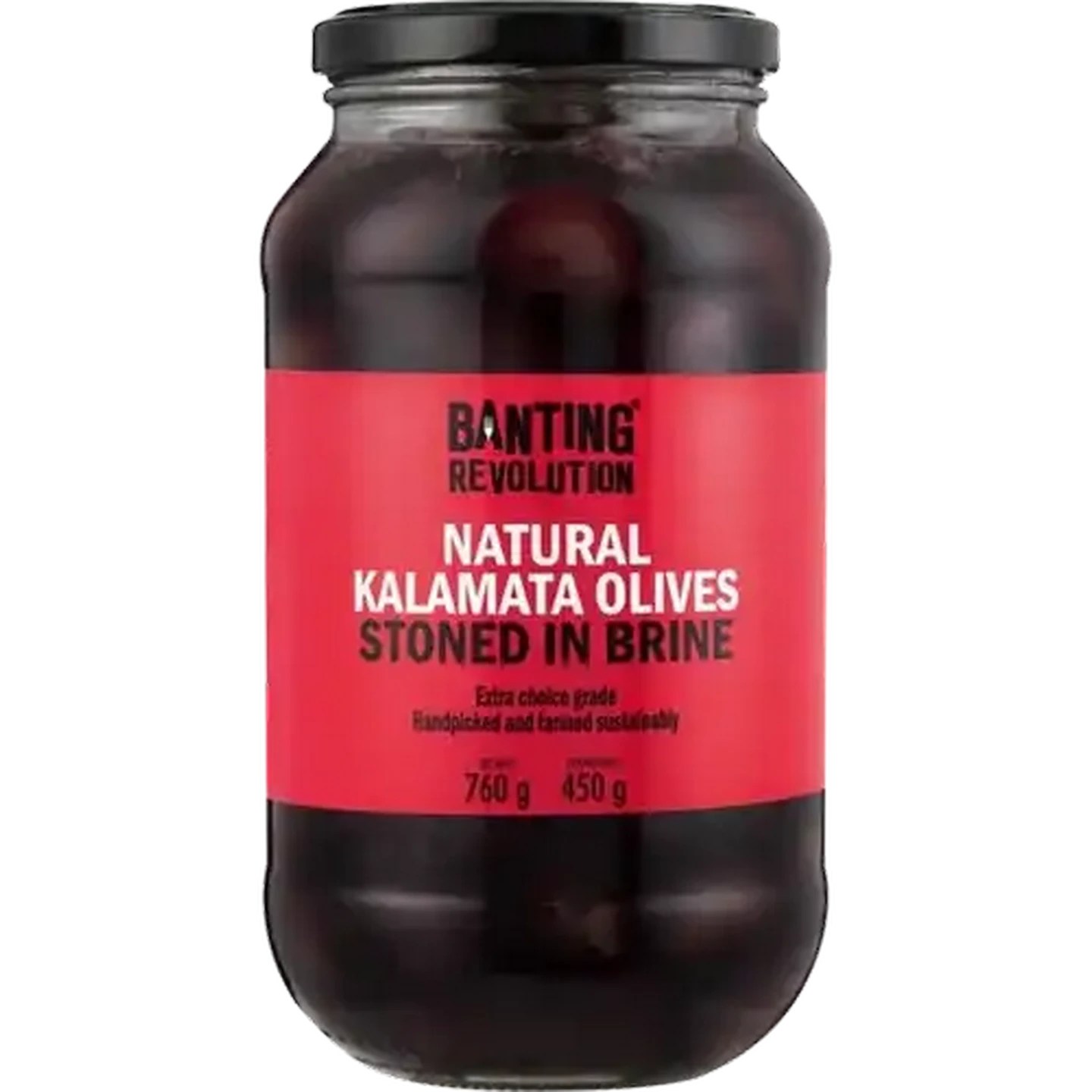 Image of Banting Revolution Natural Kalamata Olives In Brine 760g