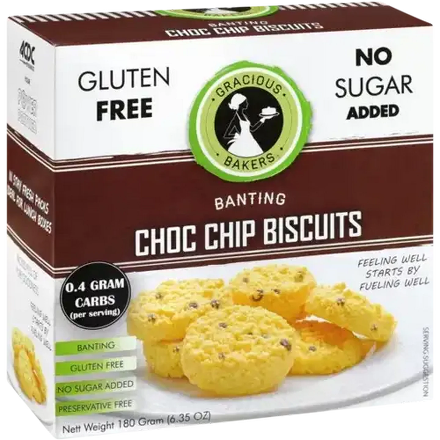 Image of Gracious Bakers Banting Choc Chip Biscuits 150g
