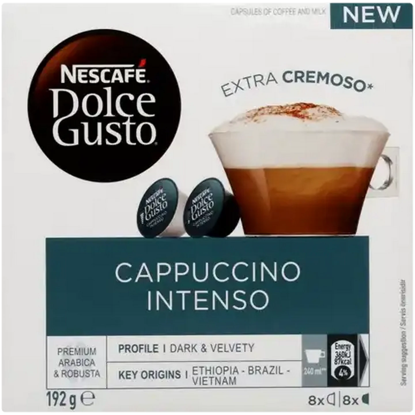Image of NESCAFÉ Dolce Gusto Cappuccino Intenso 8 Pack