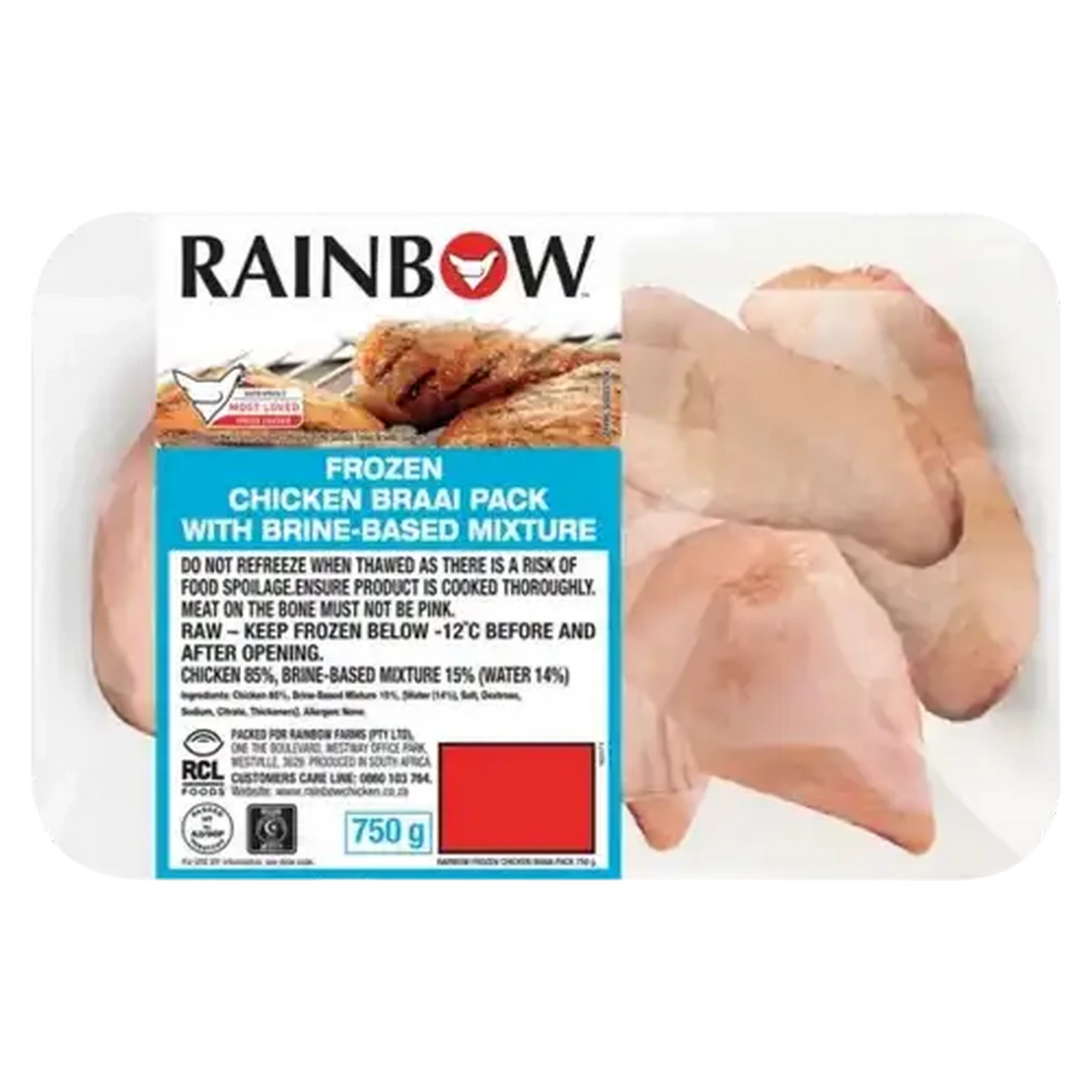 Checkers Sixty60 | RAINBOW Frozen Chicken Braai Pack 750g