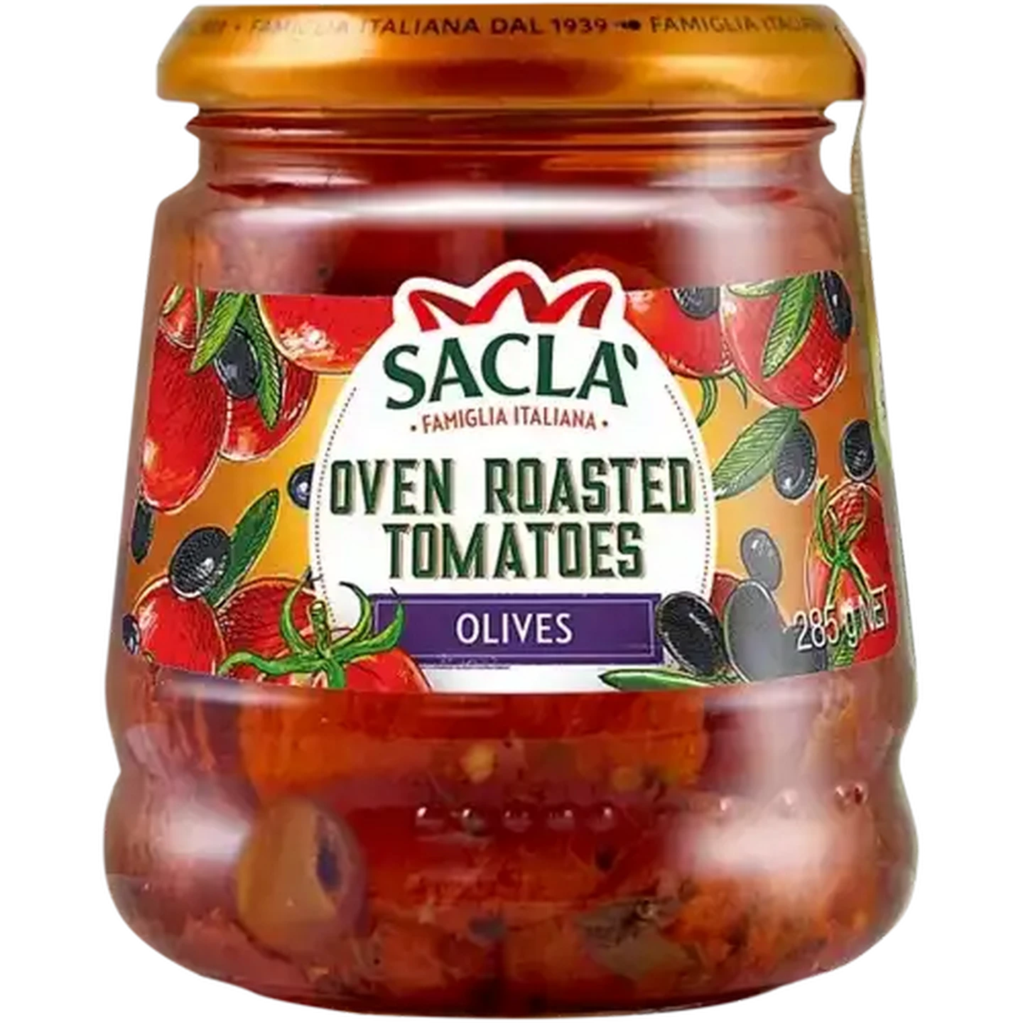 Image of Saclà Oven Roasted Tomato With Olives Jar 285g