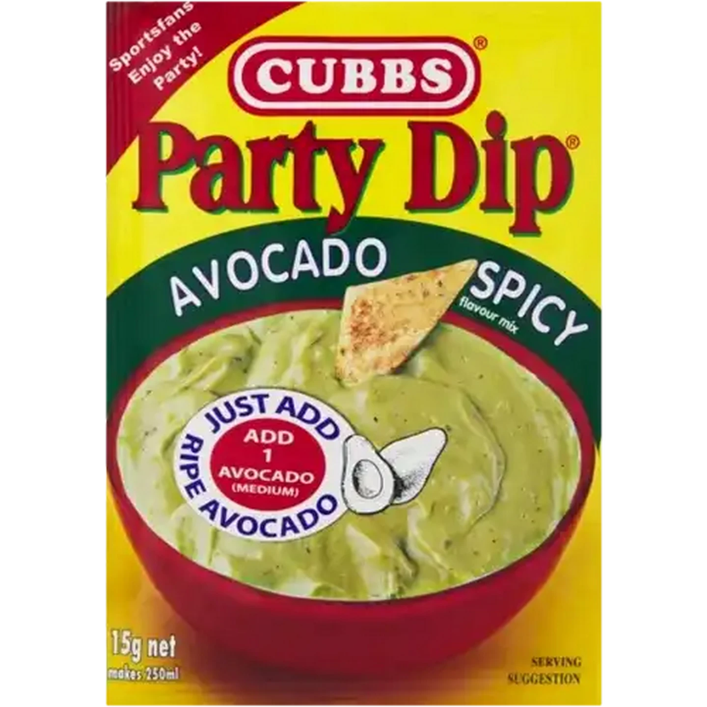Image of Cubbs Party Dip Spicy Avocado Flavour Mix 15g