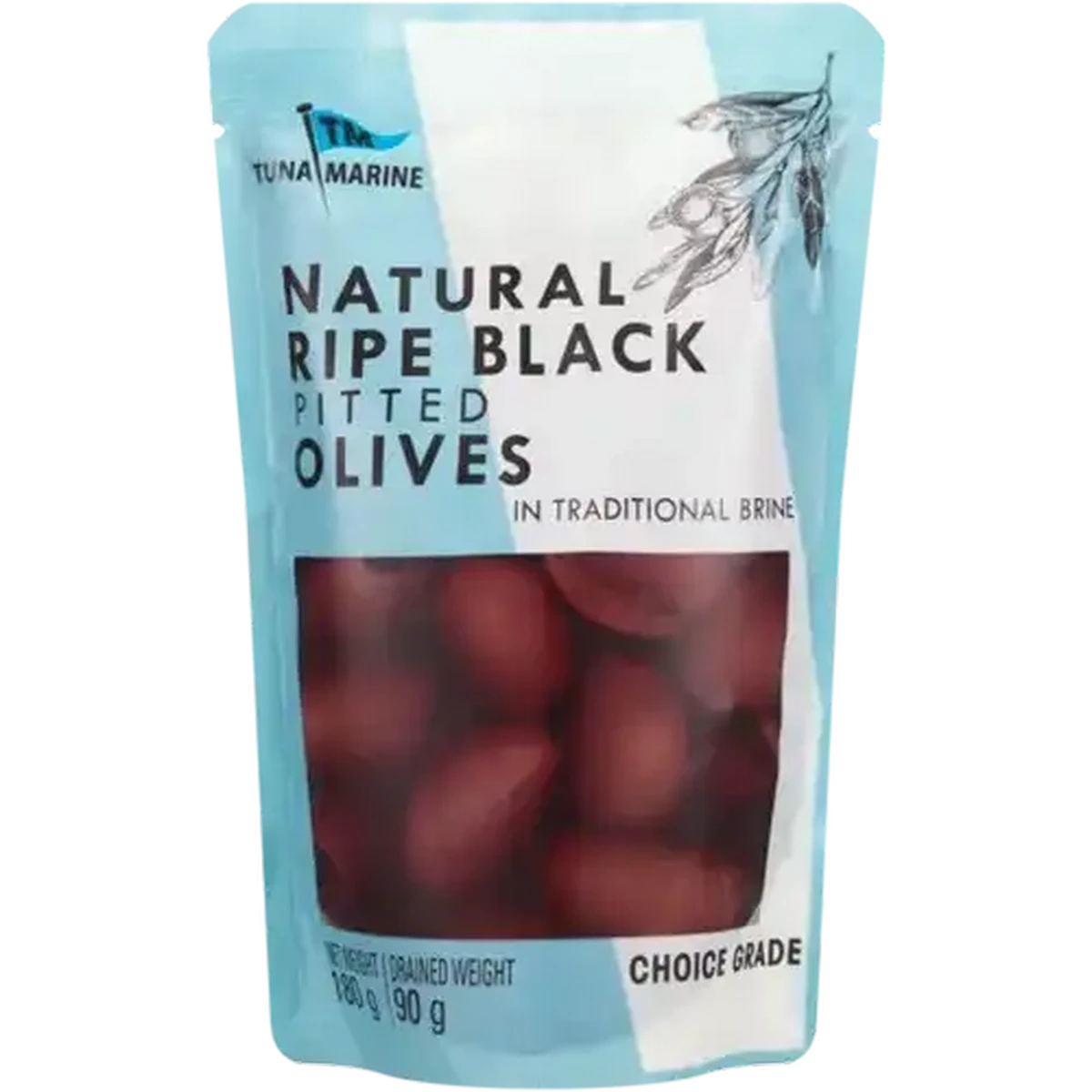 Checkers Sixty60 | Tuna Marine Natural Ripe Black Pitted Olives 180g