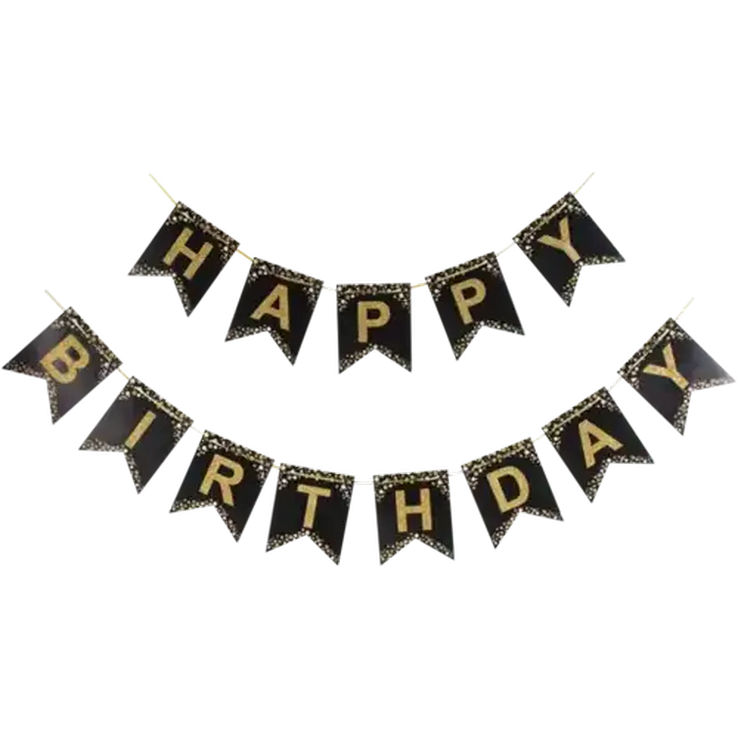 Checkers Sixty60 | Black & Gold Happy Birthday Banner 5m