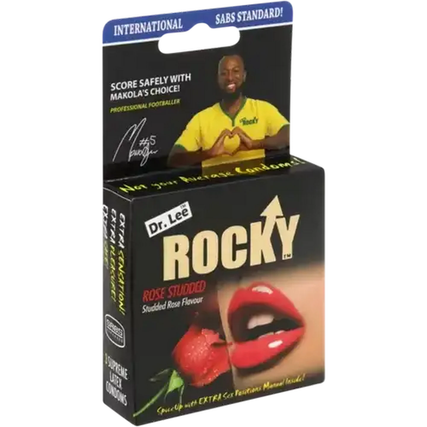 Image of Dr. Lee Rocky Rose Flavoured Studded Condoms 3 Pack