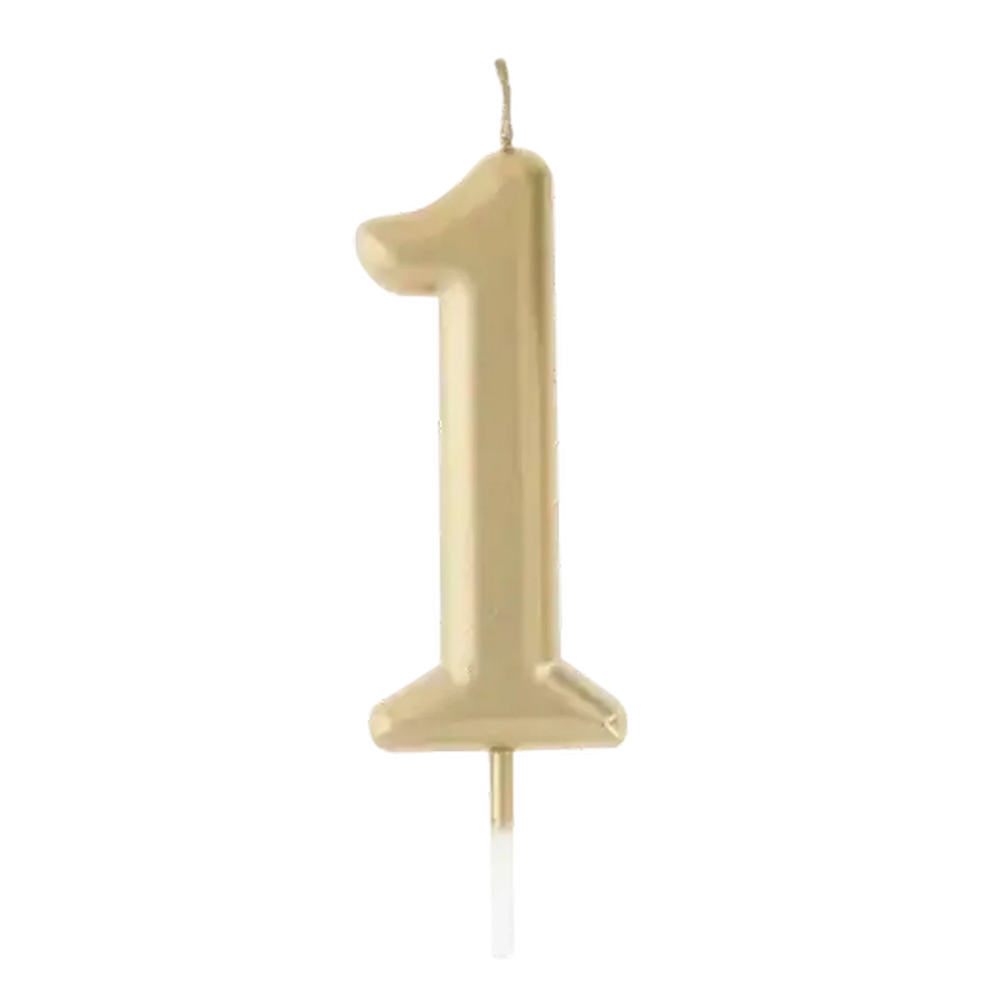 Image of Party Xpress Metallic Gold Chrome Candle No.1