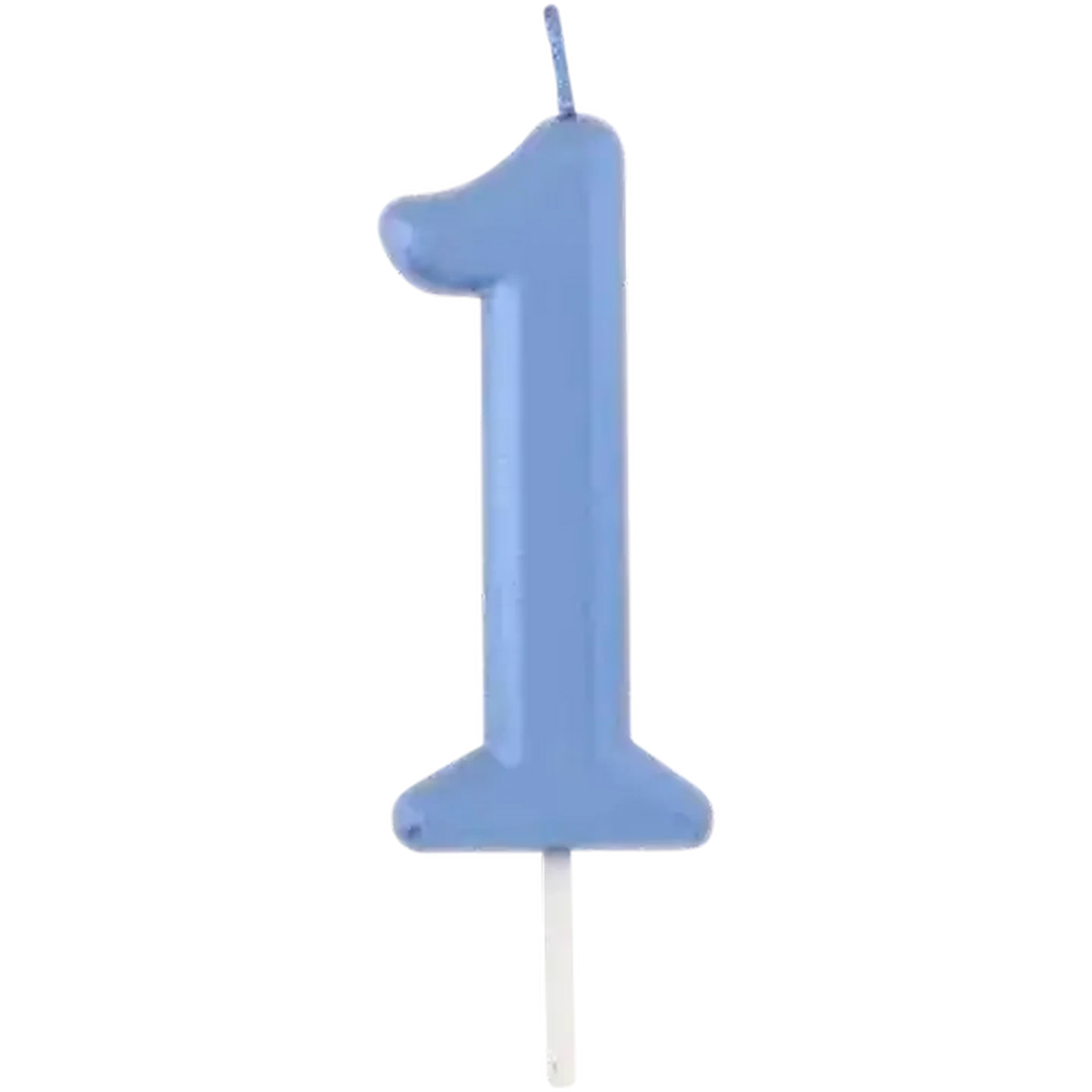 Image of Party Xpress Metallic Blue Number 1 Birthday Candle