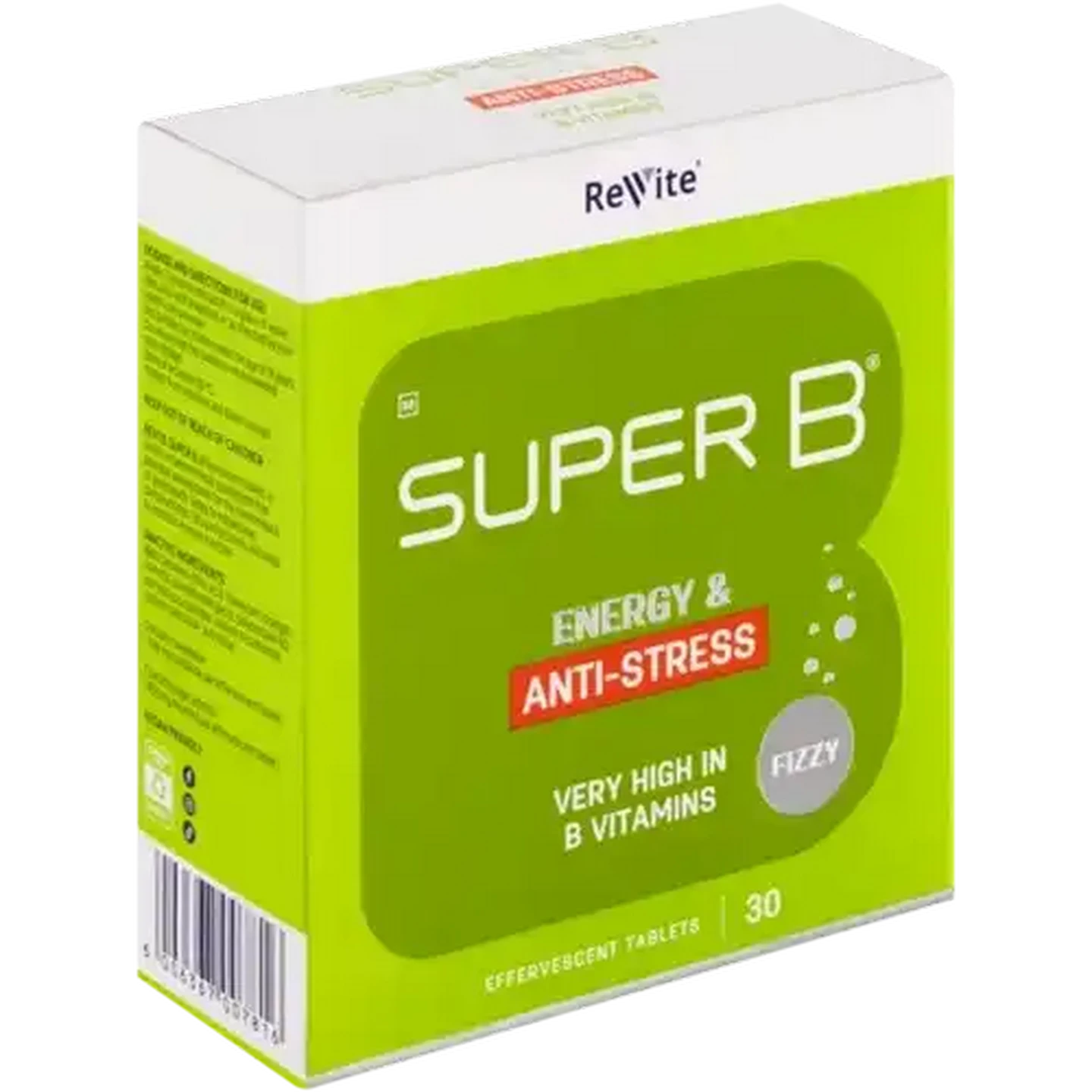 Image of Revite Super B Energy & Anti-Stress Effervescent Tablets 30 Pack