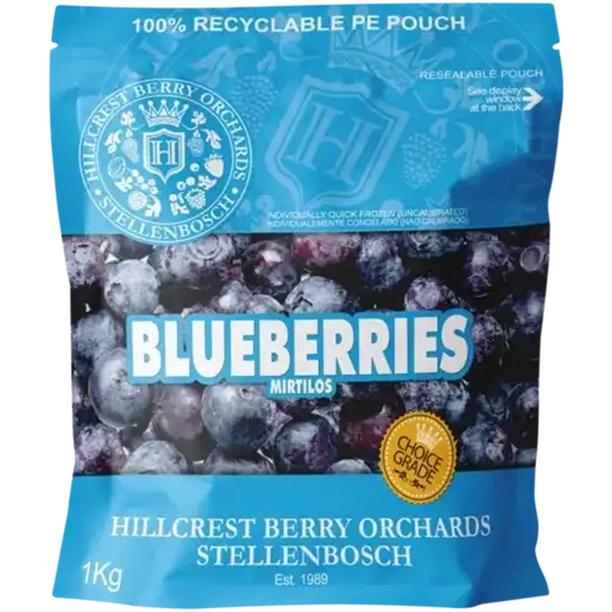 Checkers Sixty60 | Hillcrest Berry Orchards Frozen Blueberries 1kg