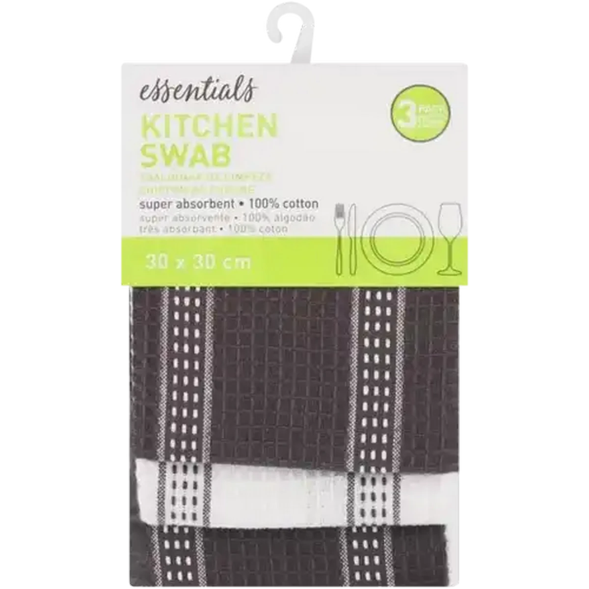 Shoprite ZA | Essentials Multicoloured Kitchen Swab Set 3-Pack