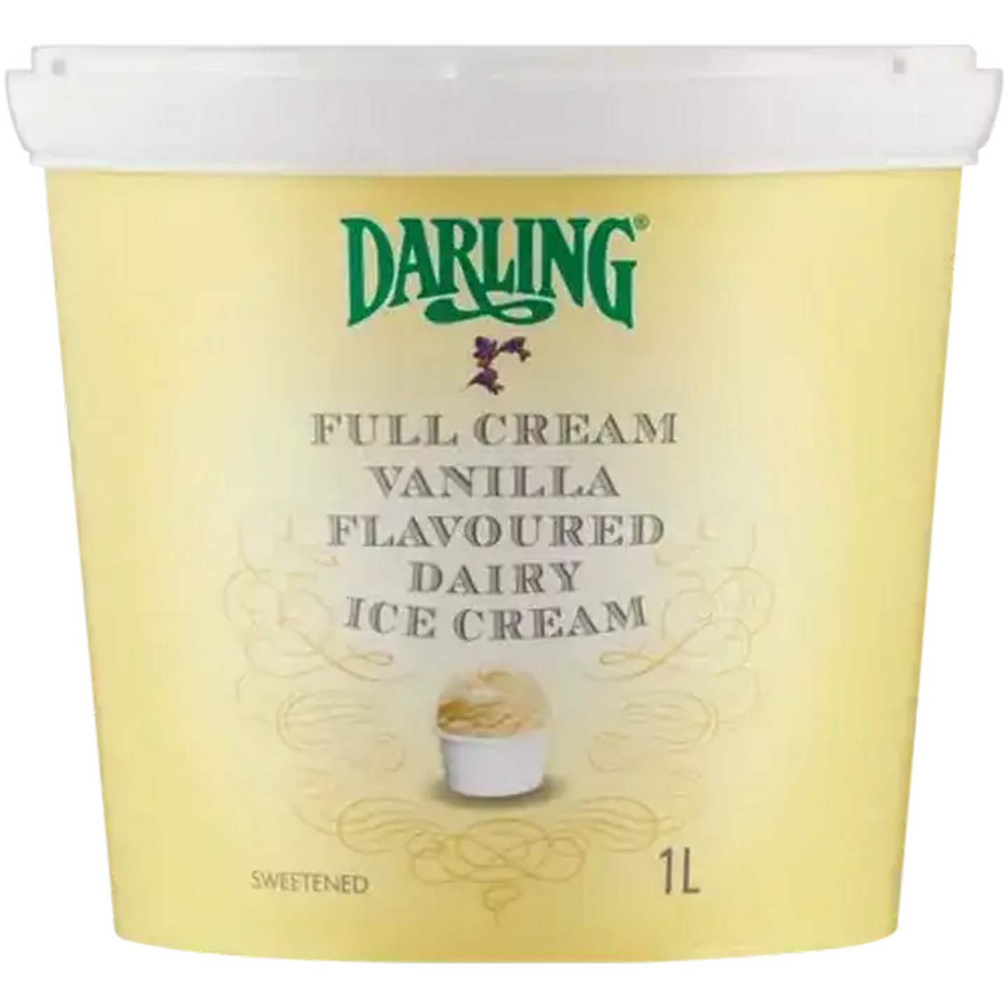 Image of Darling Full Cream Vanilla Ice Cream Tub 1L