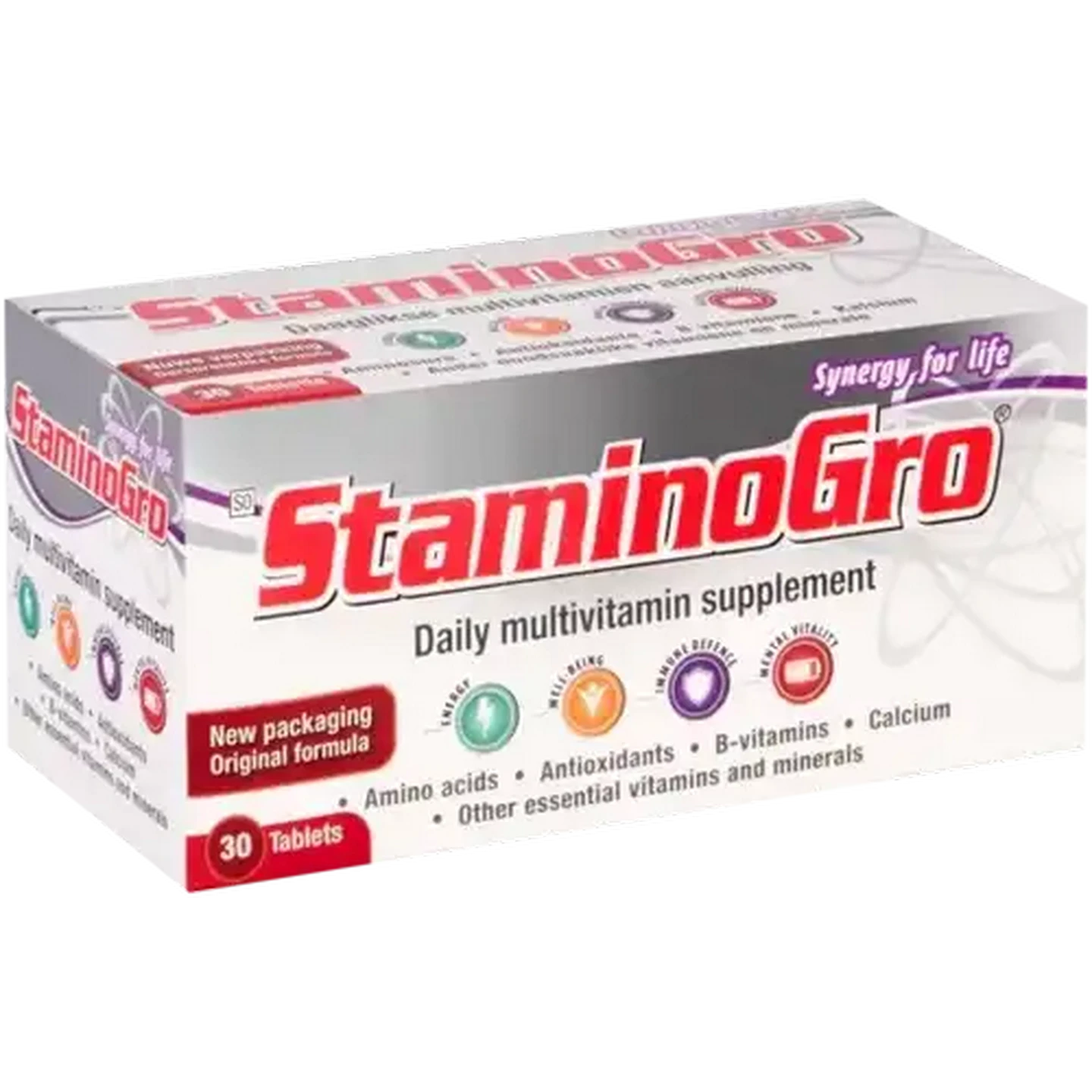 Image of StaminoGro Daily Multivitamin Supplement Tablets 30 Pack