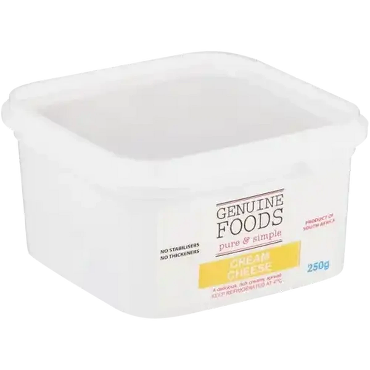 Checkers Sixty60 | Genuine Foods Plain Cream Cheese Tub 250g