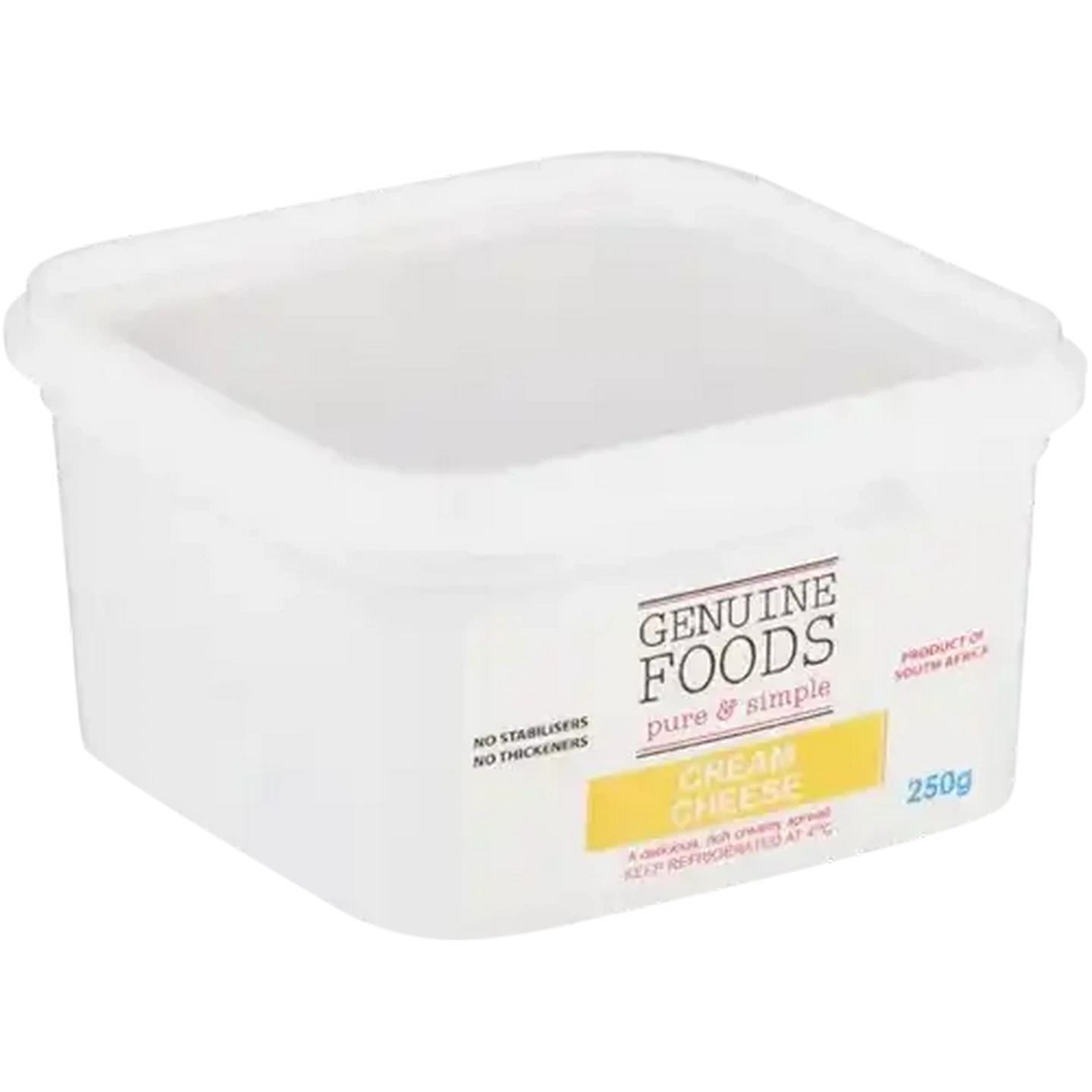 Checkers Sixty60 | Genuine Foods Plain Cream Cheese Tub 250g