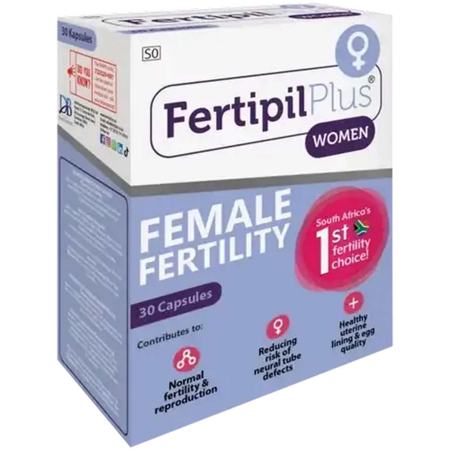 Image of Fertipil Plus Female Supplement Capsules 30 Pack
