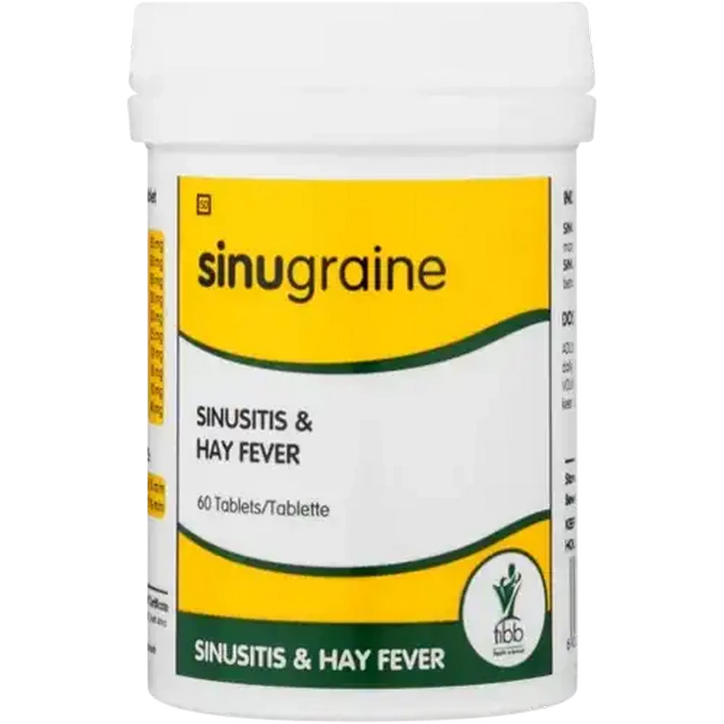 Image of Sinugraine Sinusitis and Hayfever Tablets 60 Pack