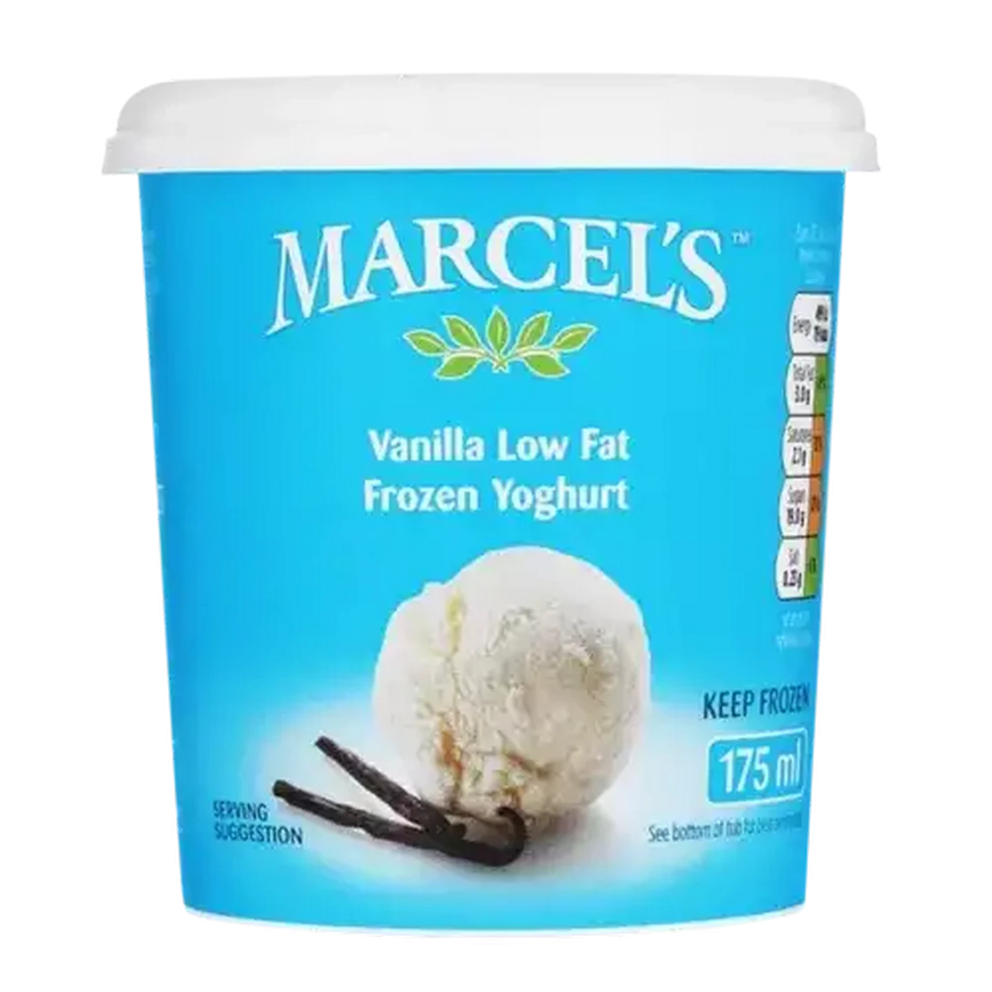 Image of Marcel's Vanilla Flavoured Low Fat Frozen Yoghurt Tub 175ml