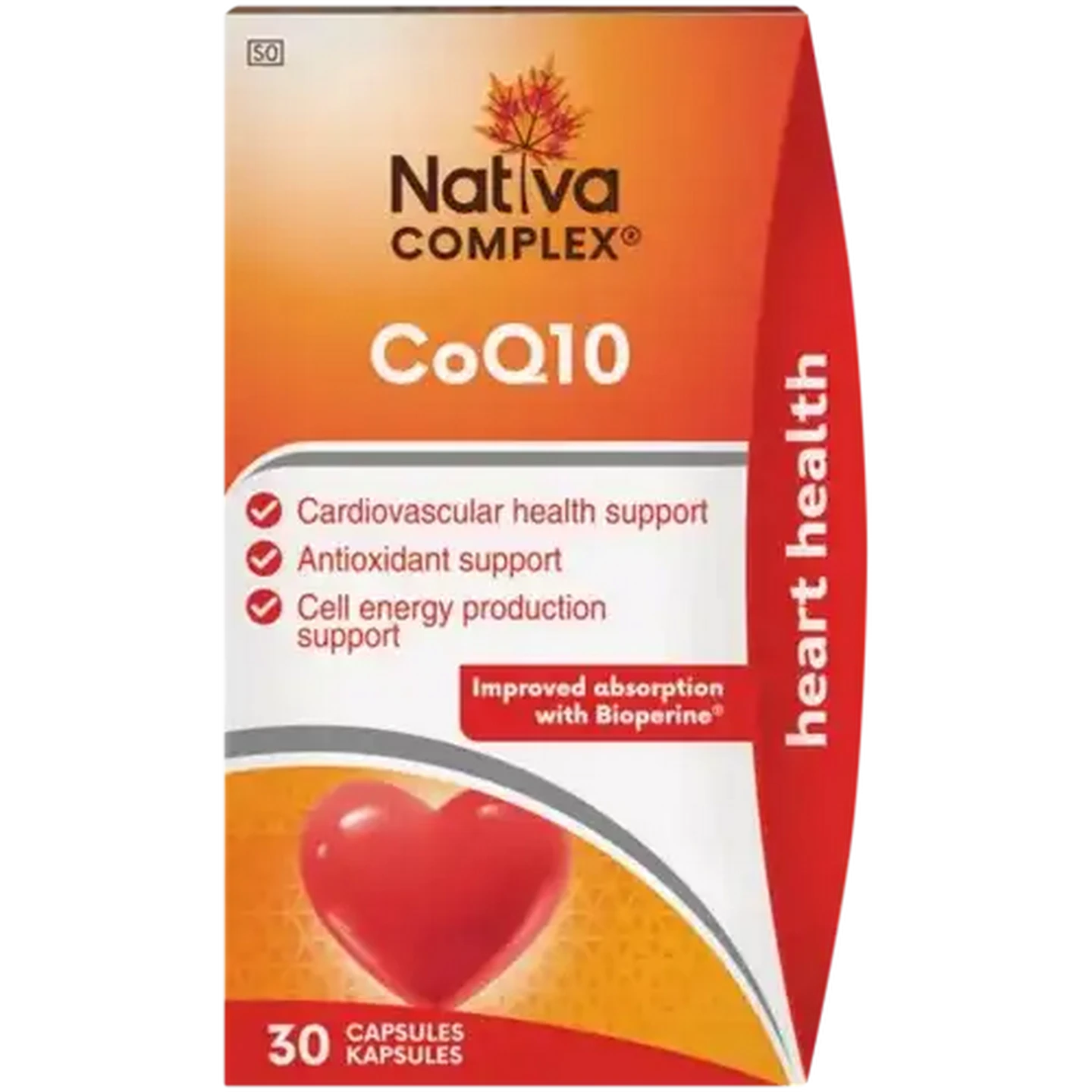 Image of Nativa Complex Heart Health CoQ10 Capsules 30 Pack
