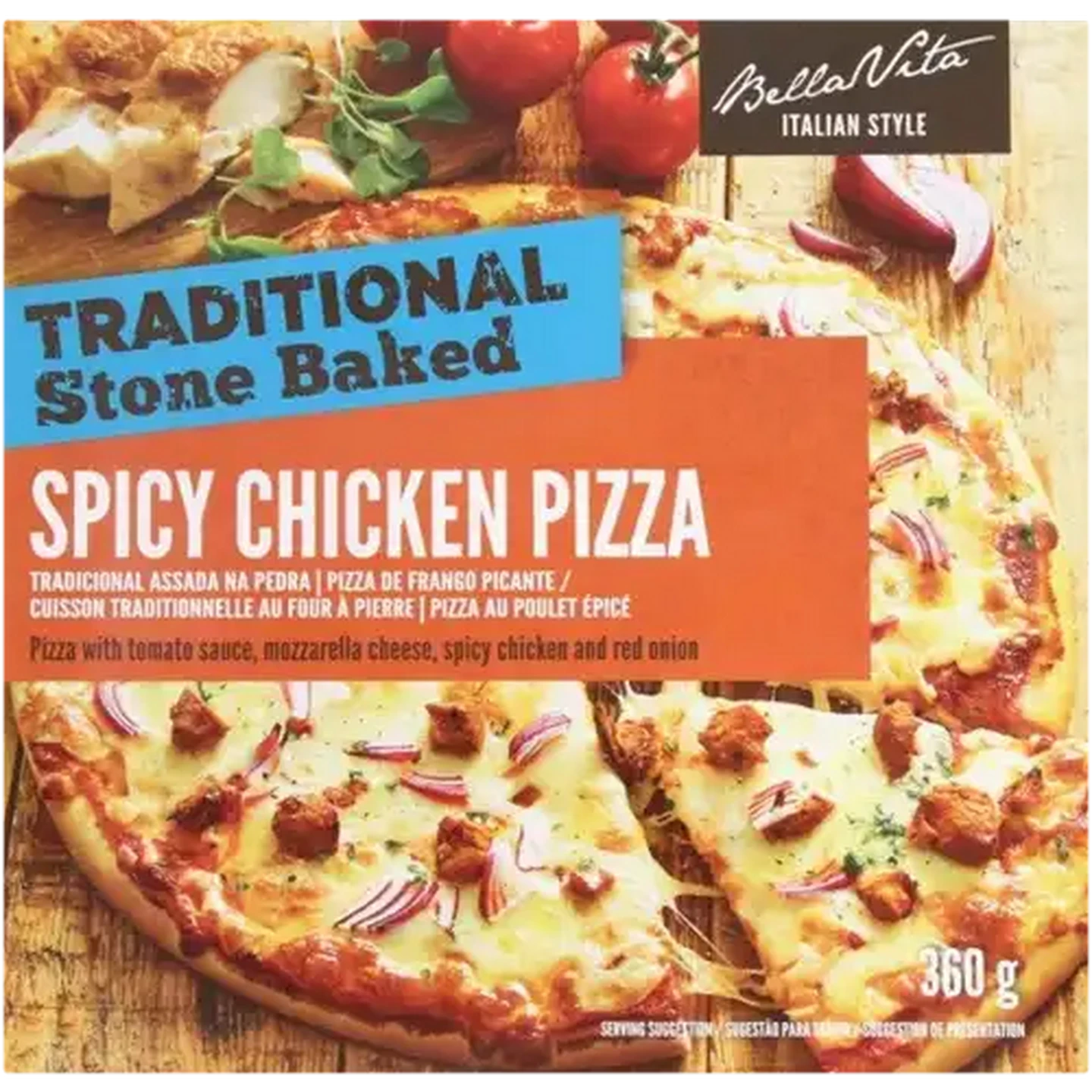 Image of Bella Vita Spicy Chicken Pizza 360g