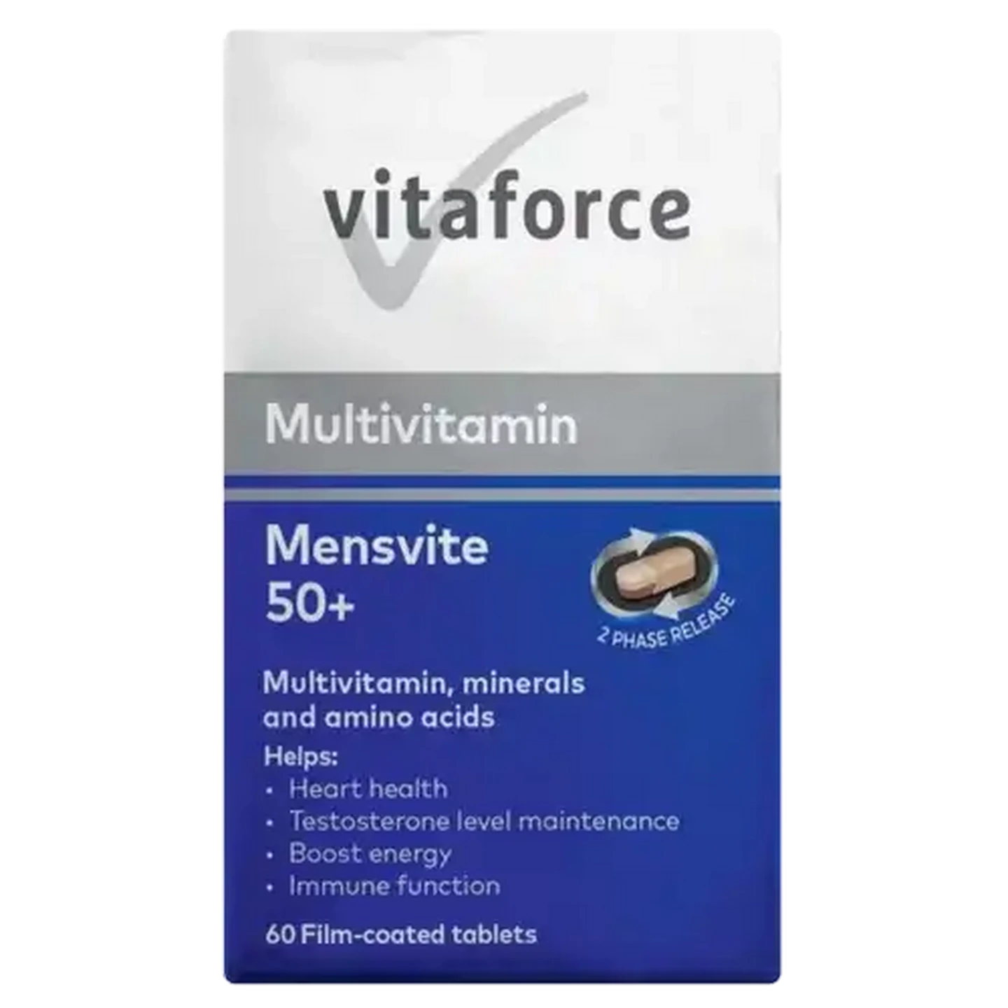 Image of Vitaforce Mensvite 50+ Multivitamin Tablets 60 Pack
