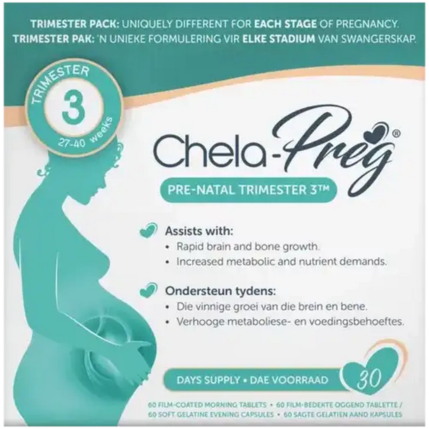 Image of Chela-Preg Trimester 3 Pre-Natal Multivitamin 120 Pack