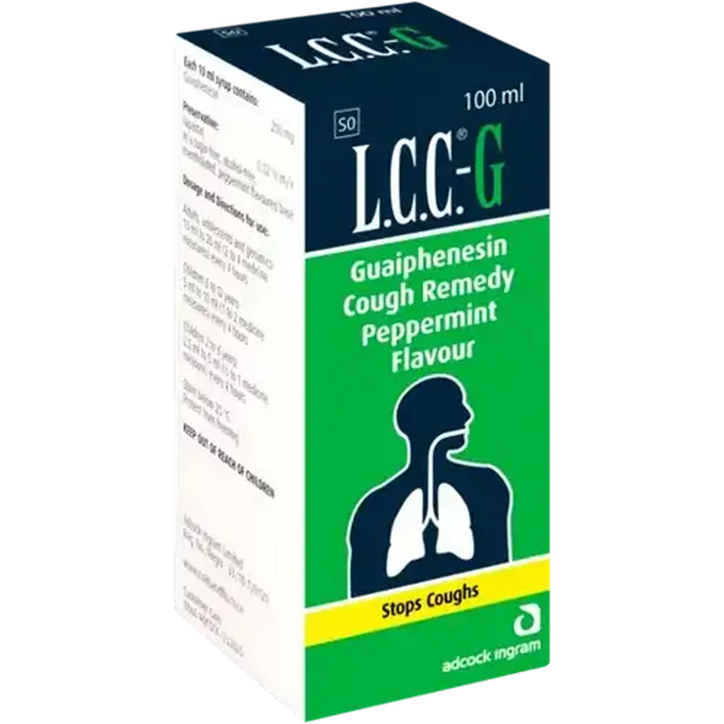 Image of LCC Peppermint Flavour Guaiphenesin Cough Remedy 100ml