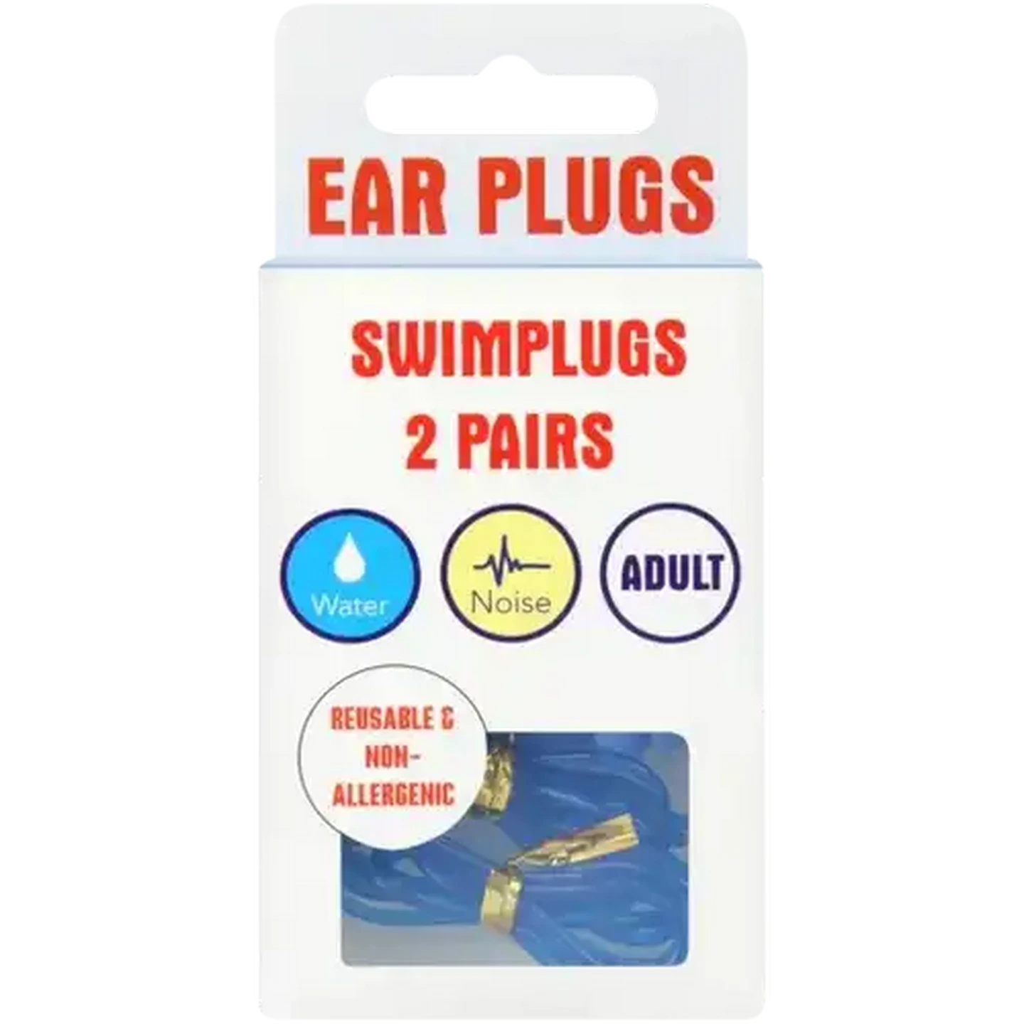 Image of Adult Ear Care Swim Plugs 2 Pack