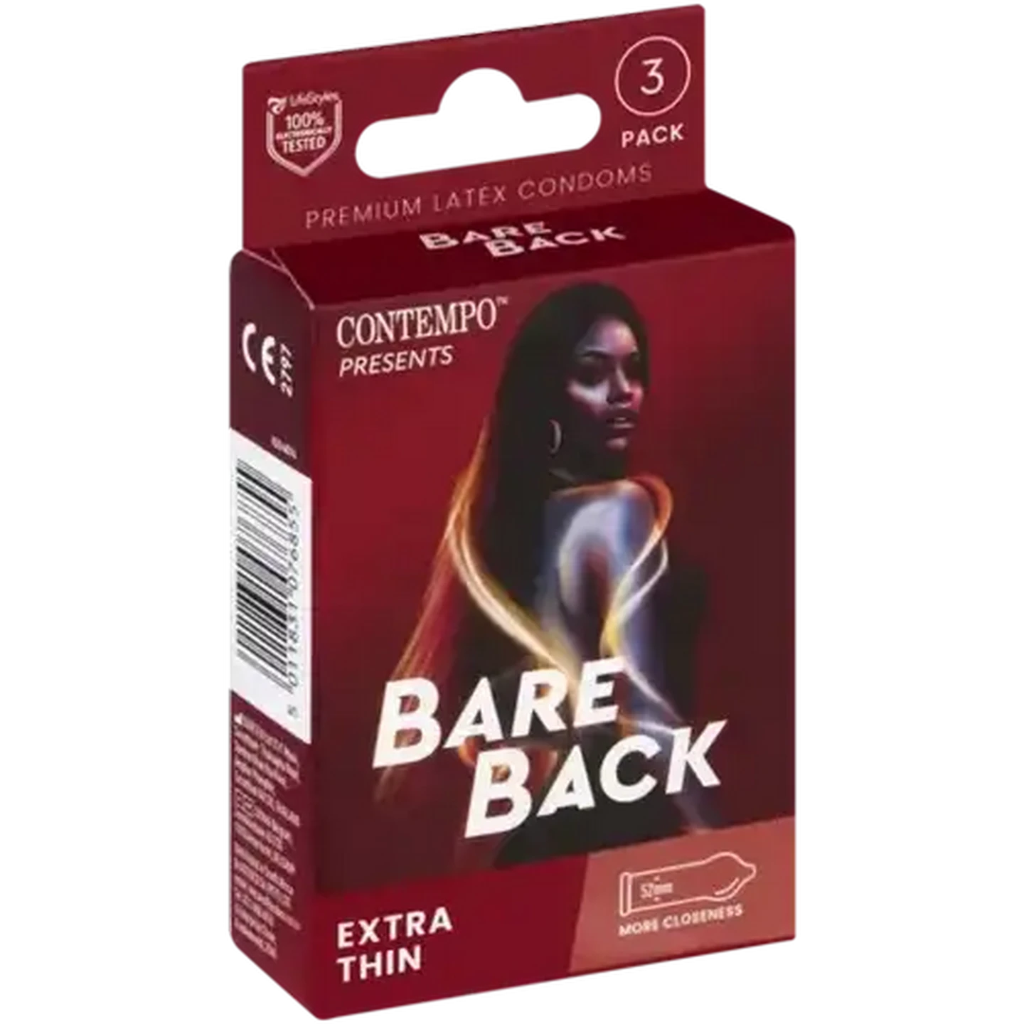 Image of Contempo Bareback Extra Thin Premium Latex Condoms 3 Pack