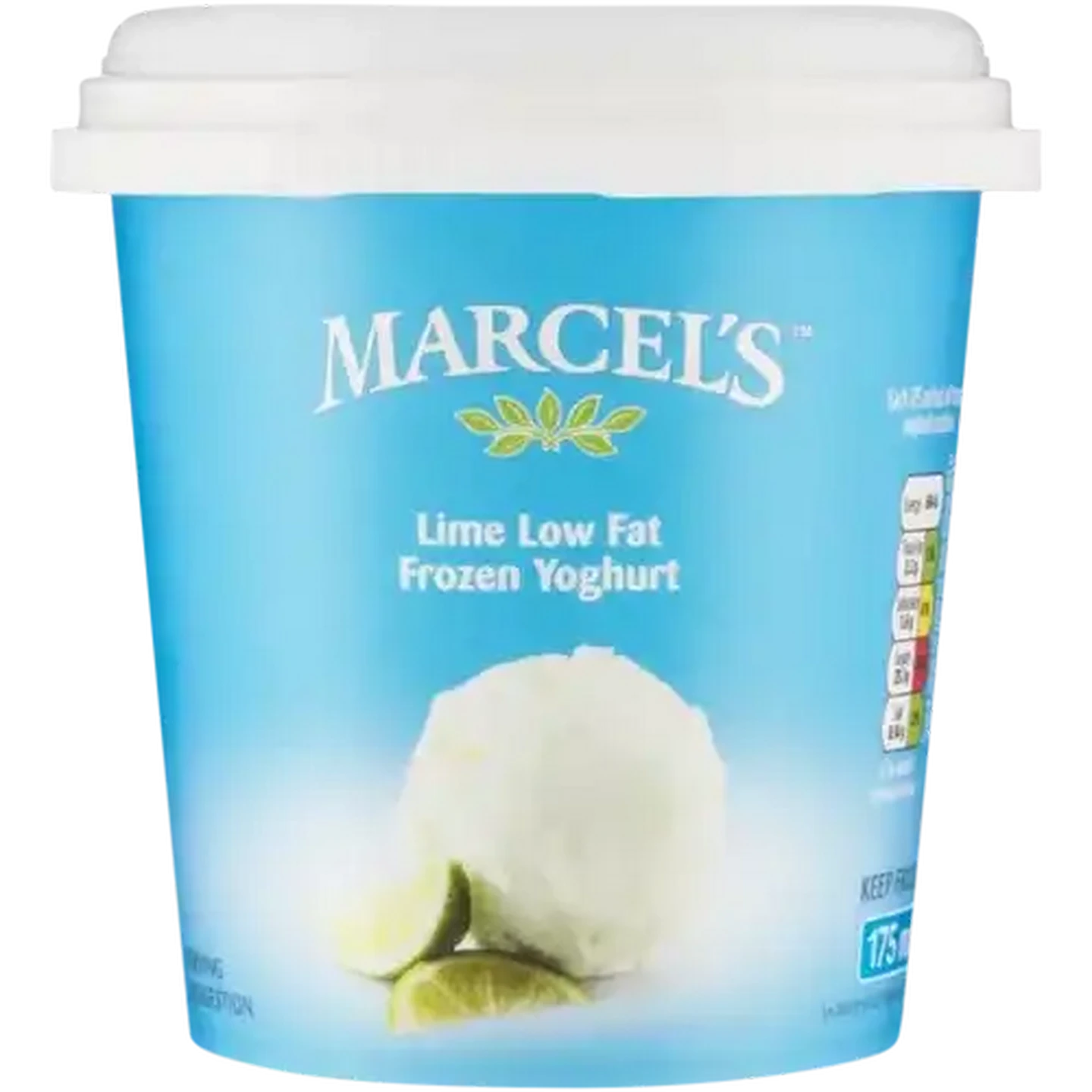 Image of Marcel's Lime Flavoured Low Fat Frozen Yoghurt Tub 175ml
