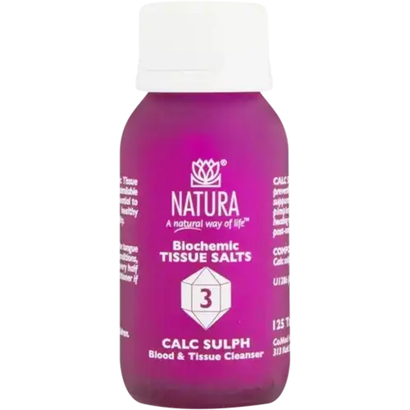 Image of Natura Calc Sulph 3 Tissue Salts Tablets 125 Pack