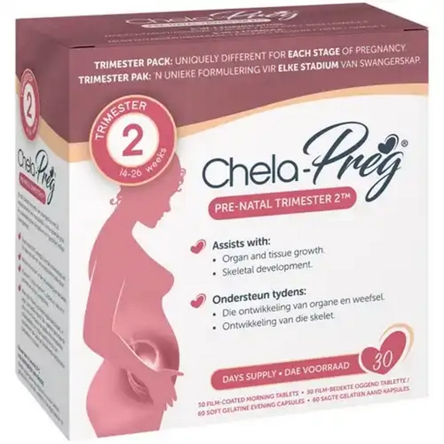 Image of Chela-Preg Trimester 2 Pre-Natal Multivitamin Pack 90 Pack