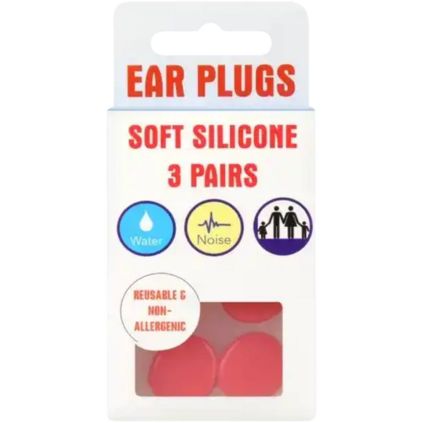Image of Silicone Ear Plug Pairs 3 Pack