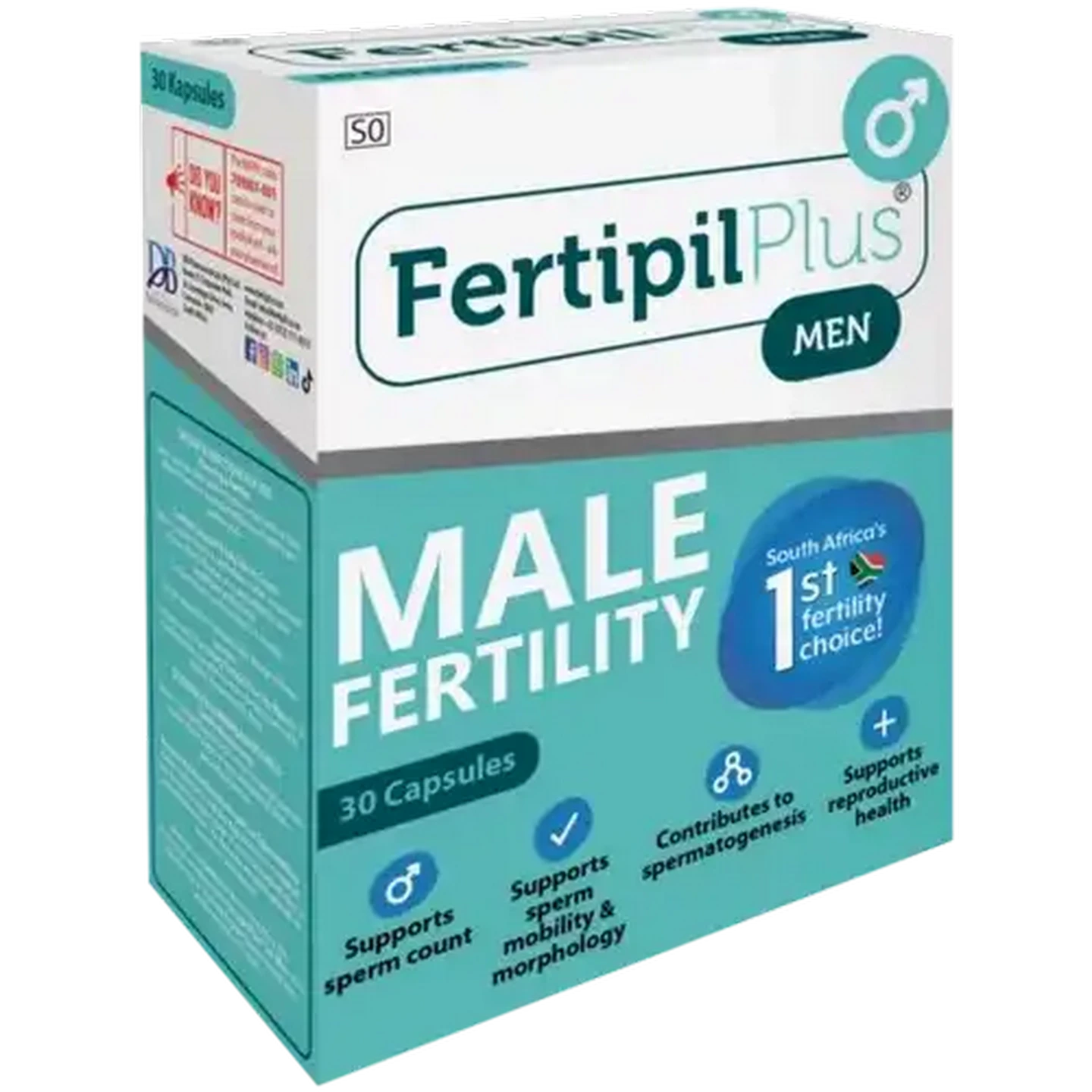 Image of Fertipil Plus Men Male Fertility Capsules 30 Pack