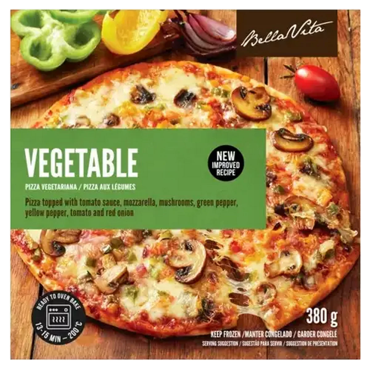 Checkers Sixty60 | Bella Vita Frozen Vegetable Pizza 380g