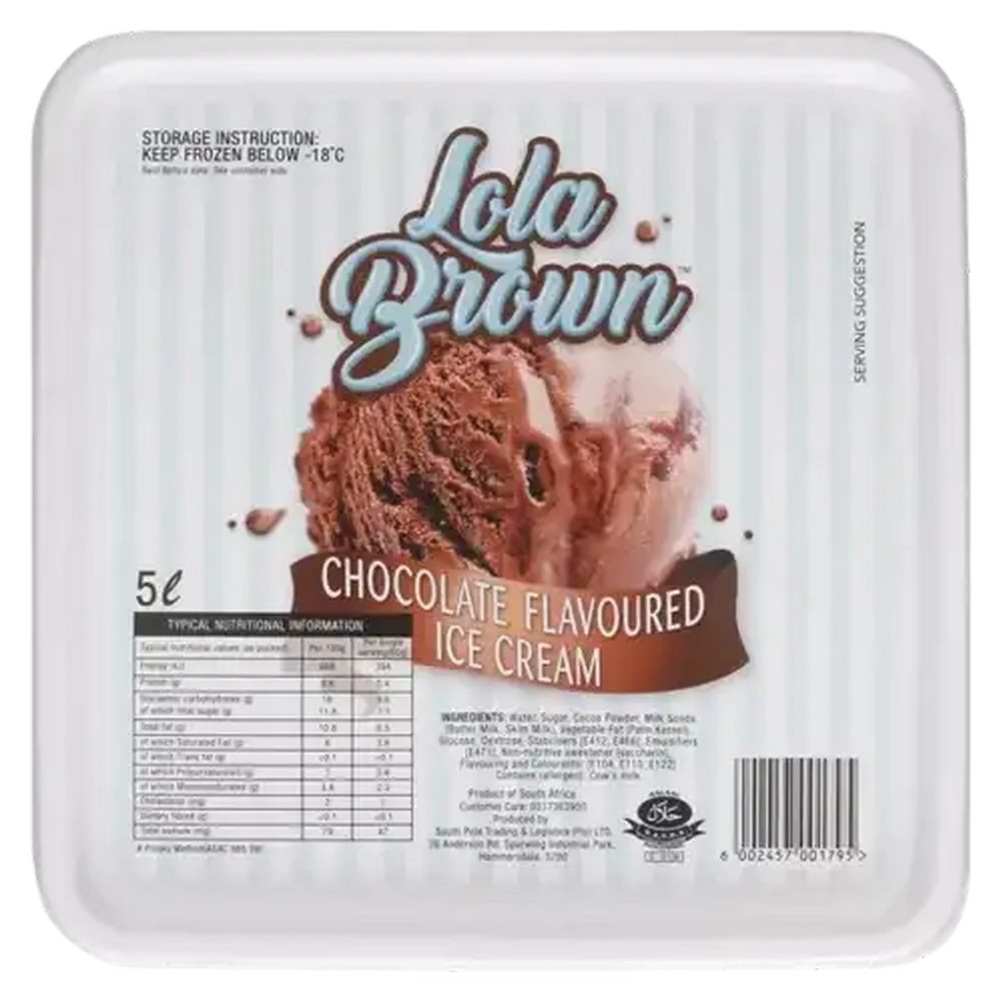 Checkers Sixty60 | Lola Brown Chocolate Flavoured Ice Cream 5L