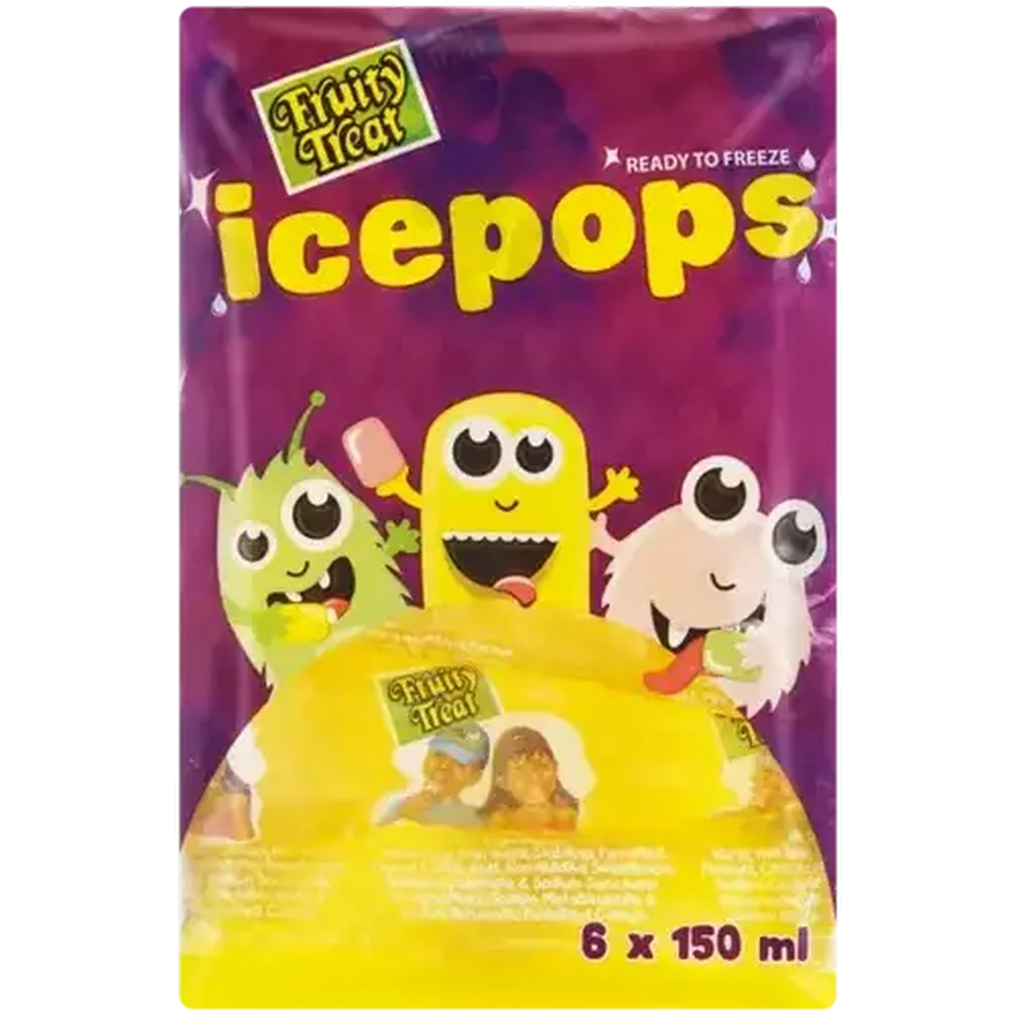Image of Fruity Treat Orange Flavoured Ice Pops 6 x 150ml