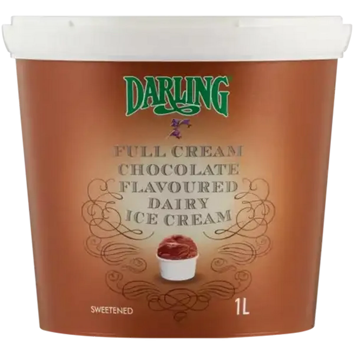 Checkers Sixty60 | Darling Full Cream Chocolate Flavoured Ice Cream Tub 1L