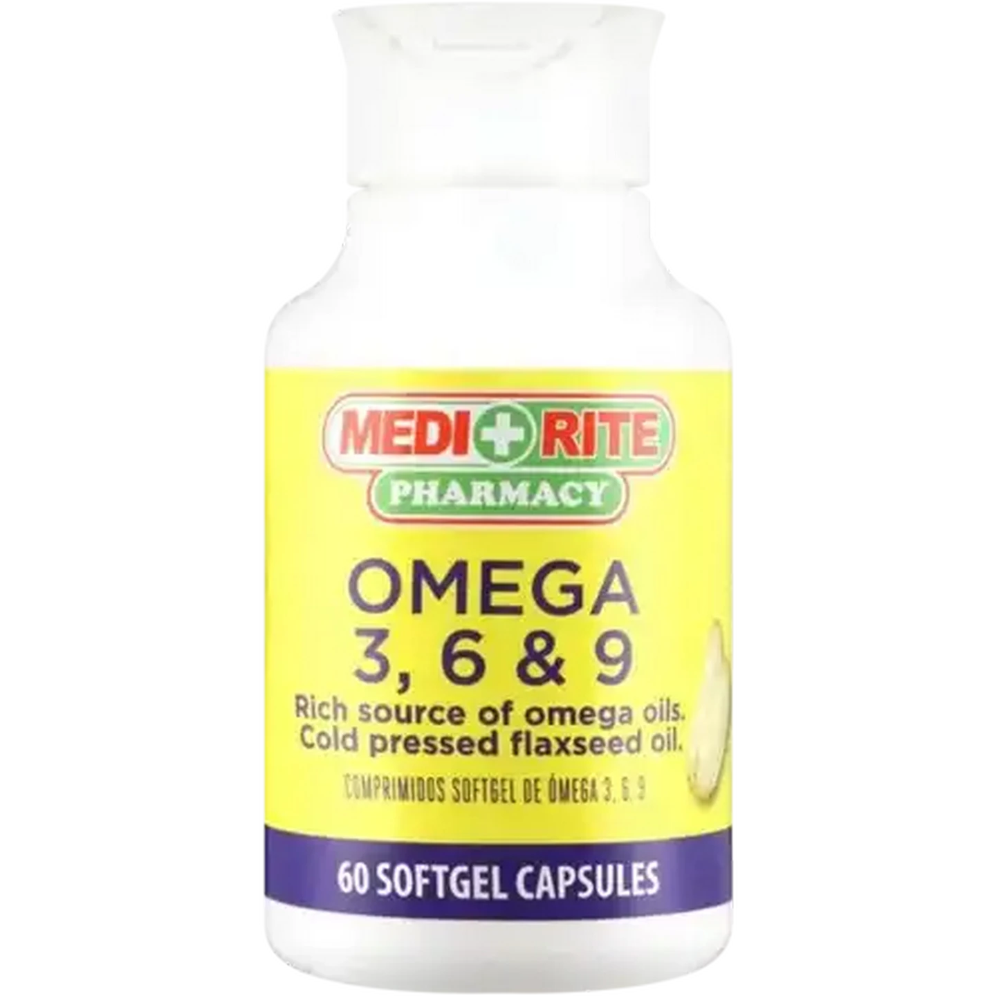Image of Medirite Pharmacy Omega 3, 6 & 9 Softgel Capsules 60 Pack