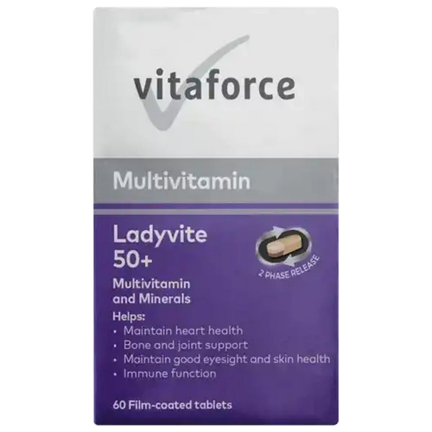 Image of Vitaforce Ladyvite 50+ Multivitamin Tablets 60 Pack