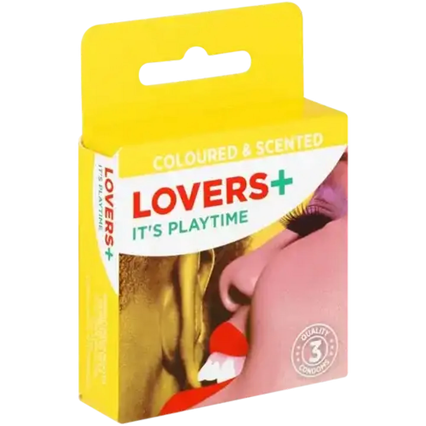 Image of Lovers Plus Coloured & Scented Condoms 3 Pack